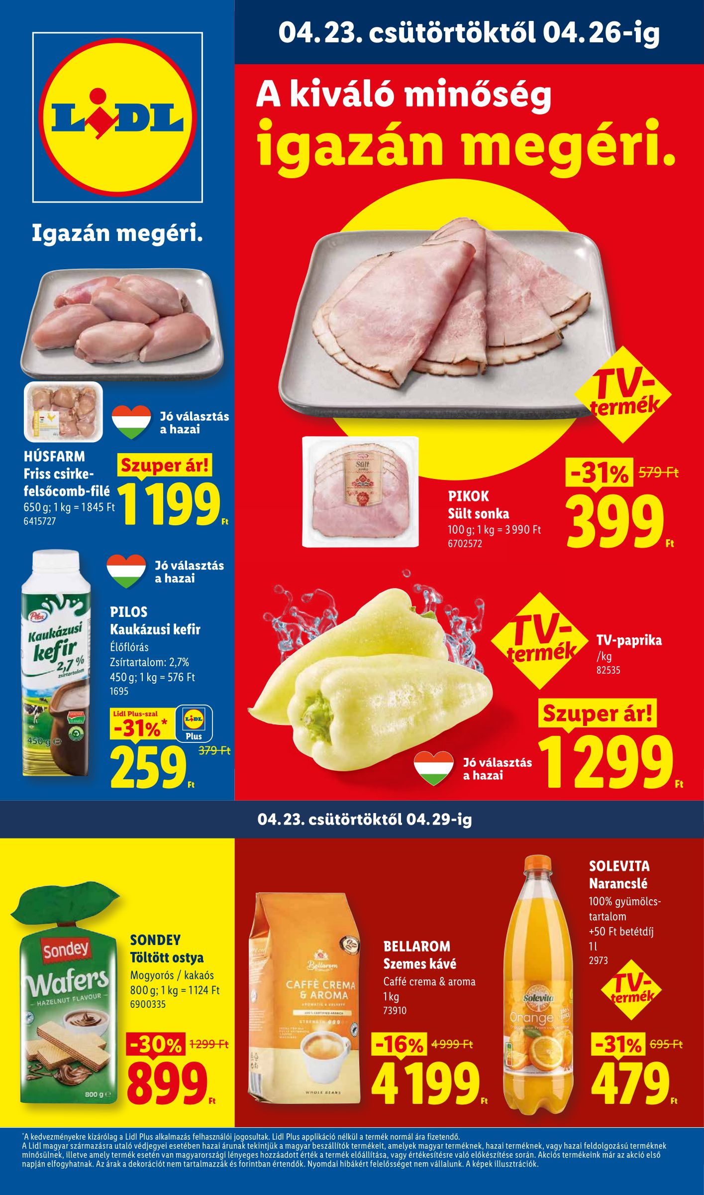lidl - Lidl hirdetmény a következő hétre csütörtöktől 2026.04.23.-tól szerdától 2026.04.29.-ig