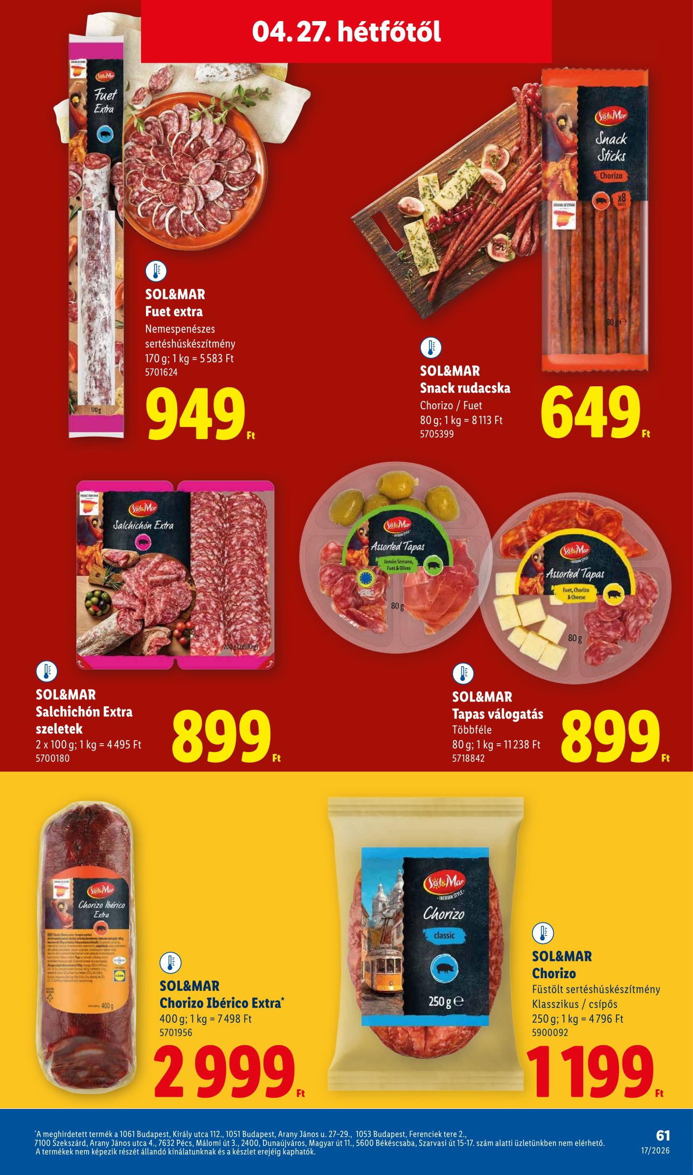 lidl - Lidl hirdetmény a következő hétre csütörtöktől 2026.04.23.-tól szerdától 2026.04.29.-ig - page: 61