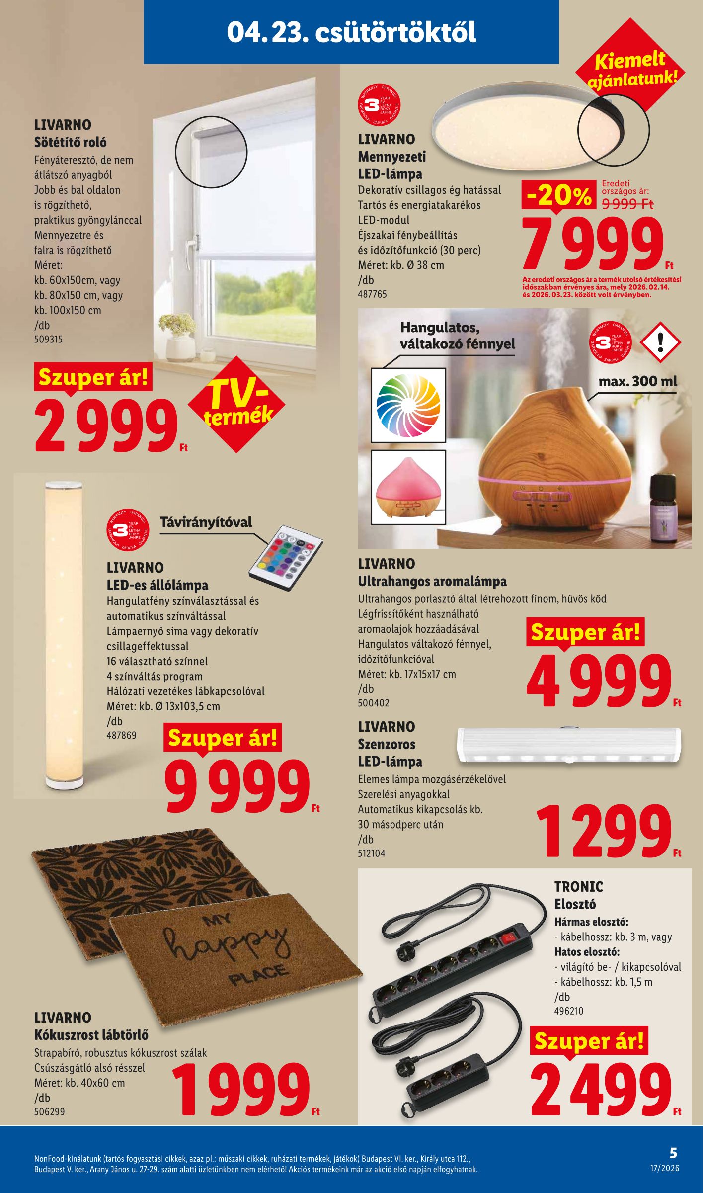 lidl - Lidl - Nonfood hirdetmény a következő hétre csütörtöktől 2026.04.23.-tól szerdától 2026.04.29.-ig - page: 5