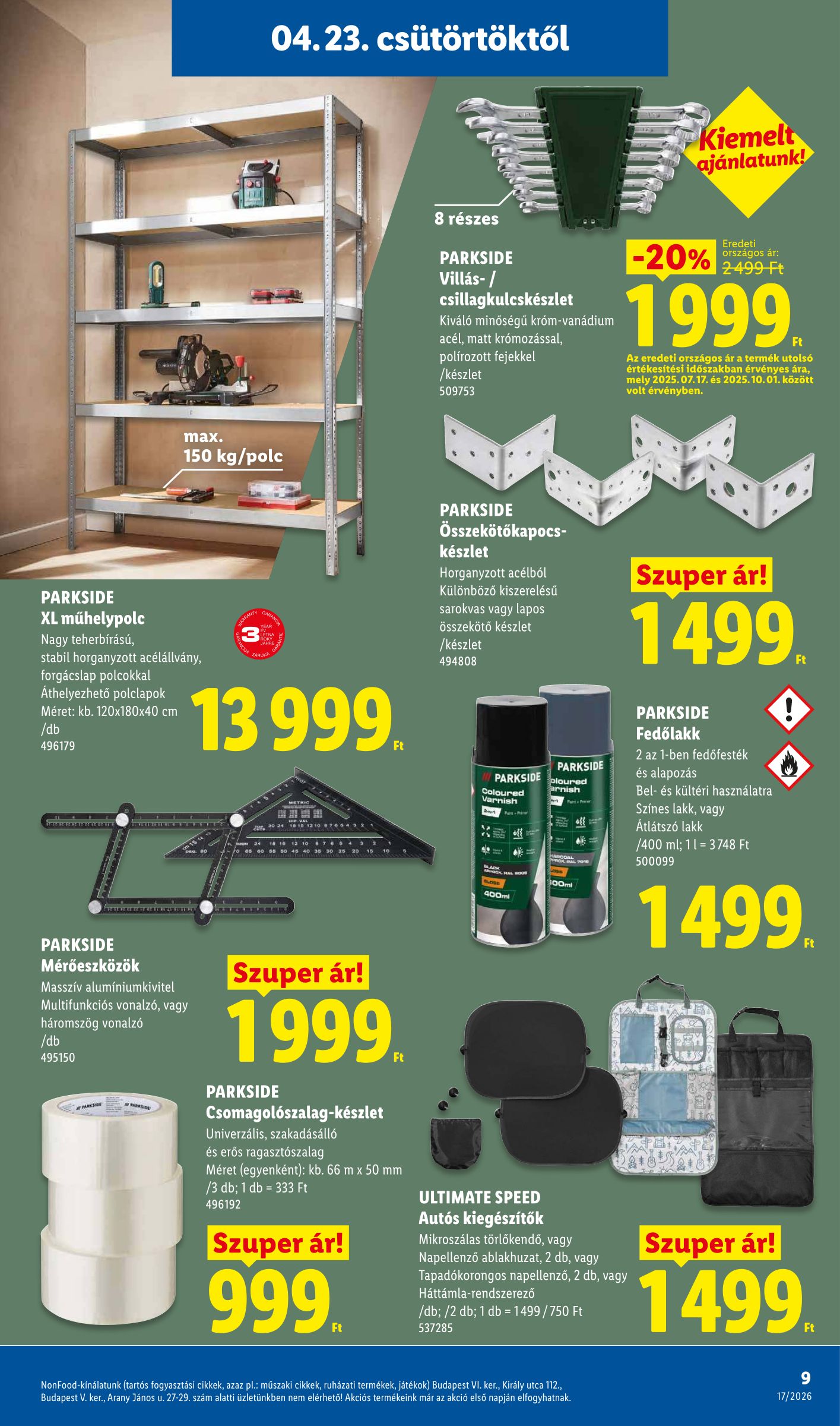 lidl - Lidl - Nonfood hirdetmény a következő hétre csütörtöktől 2026.04.23.-tól szerdától 2026.04.29.-ig - page: 9