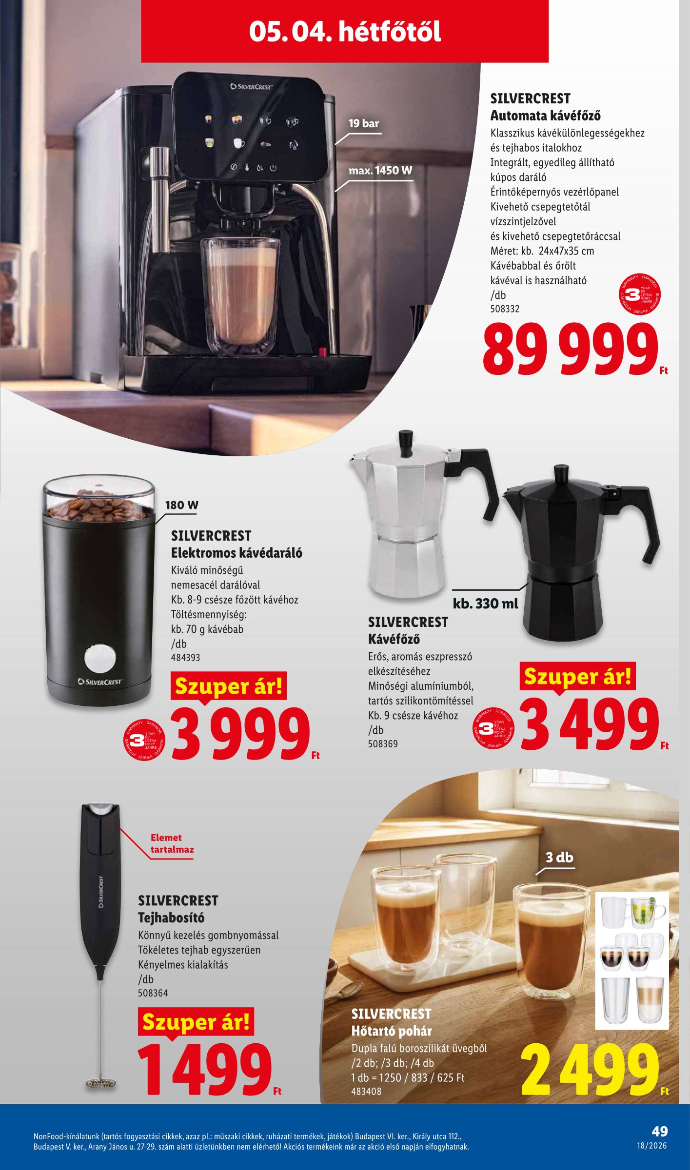 lidl - Lidl hirdetmény a következő hétre csütörtöktől 2026.04.30.-tól szerdától 2026.05.06.-ig - page: 49