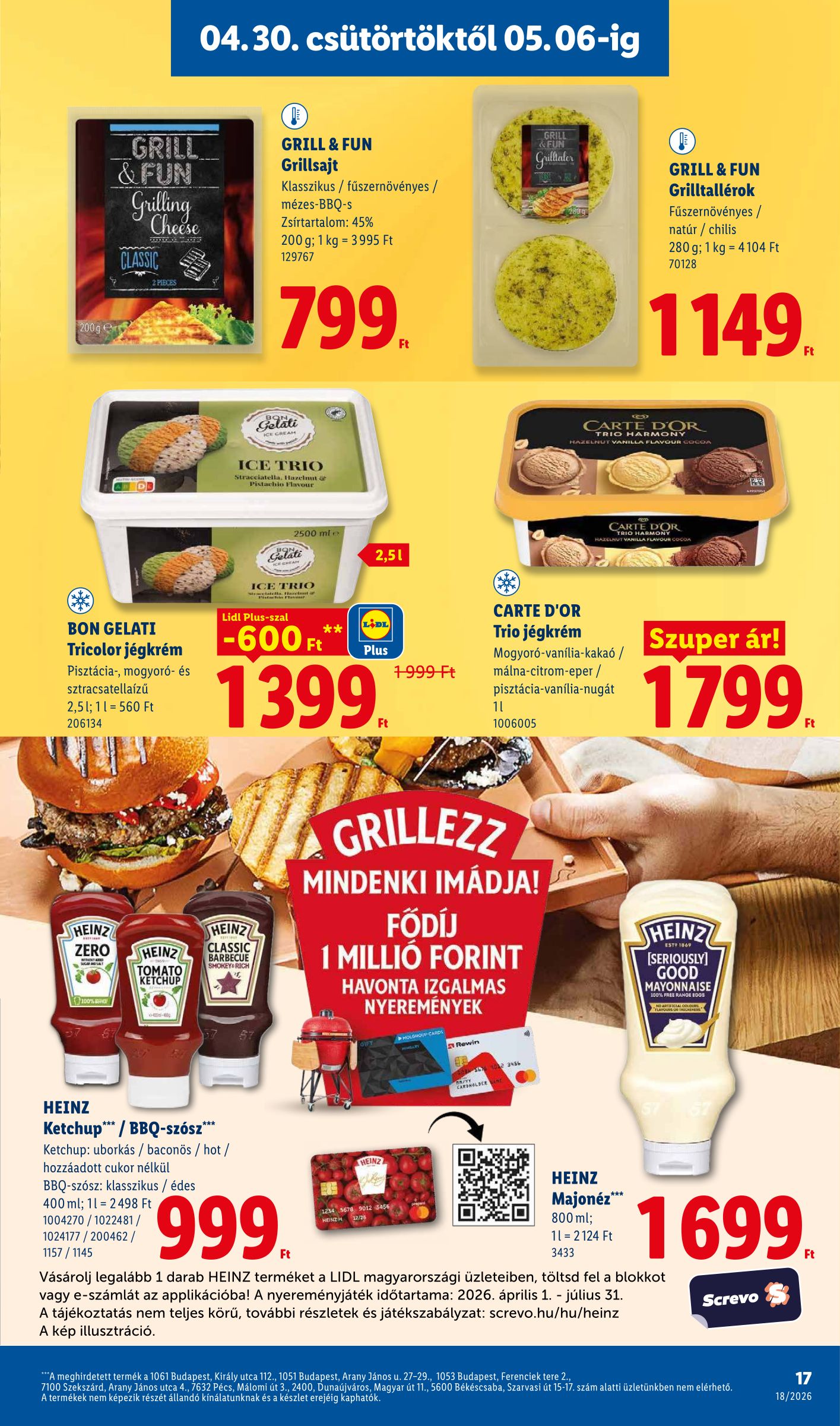 lidl - Lidl hirdetmény a következő hétre csütörtöktől 2026.04.30.-tól szerdától 2026.05.06.-ig - page: 17