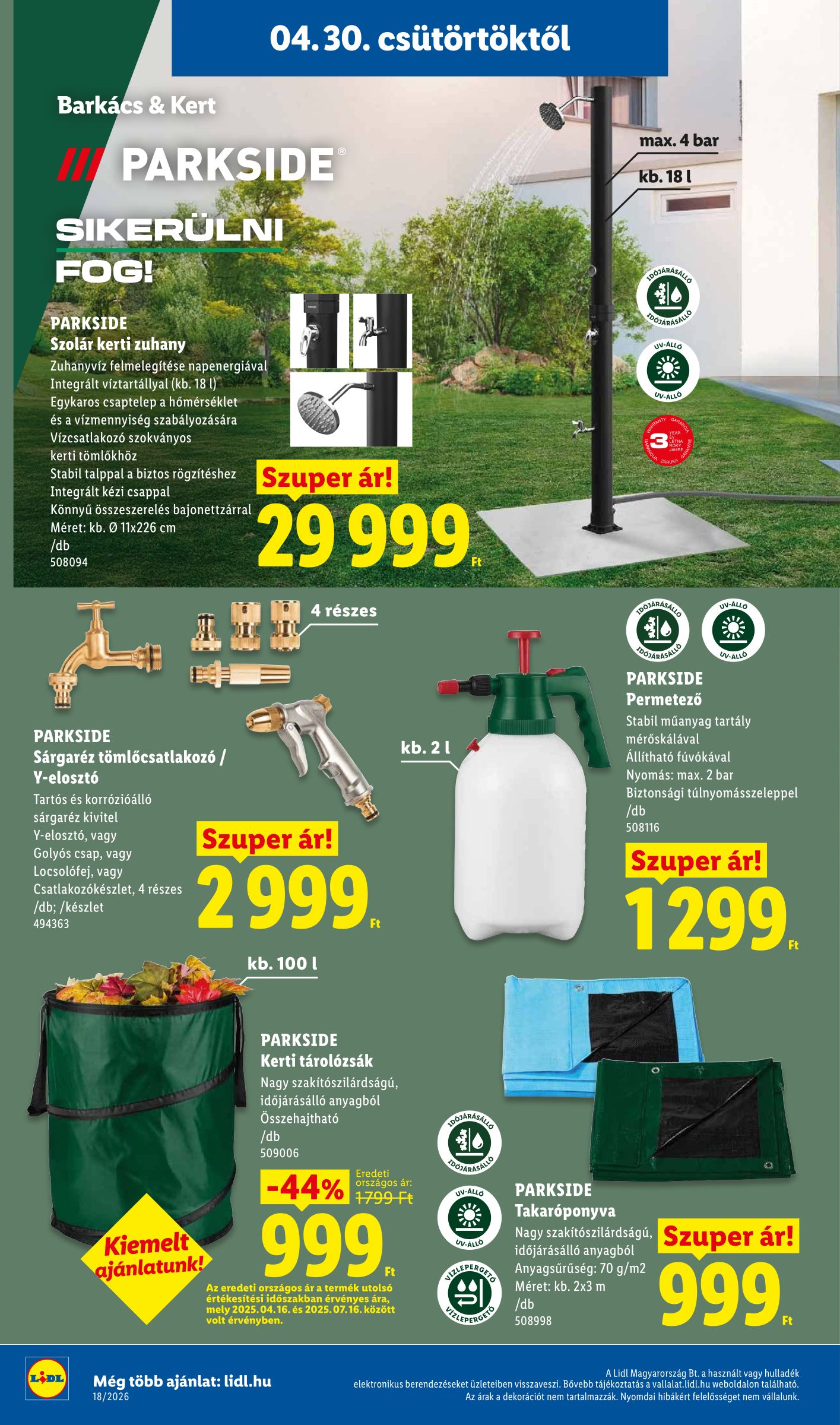 lidl - Lidl hirdetmény a következő hétre csütörtöktől 2026.04.30.-tól szerdától 2026.05.06.-ig - page: 32