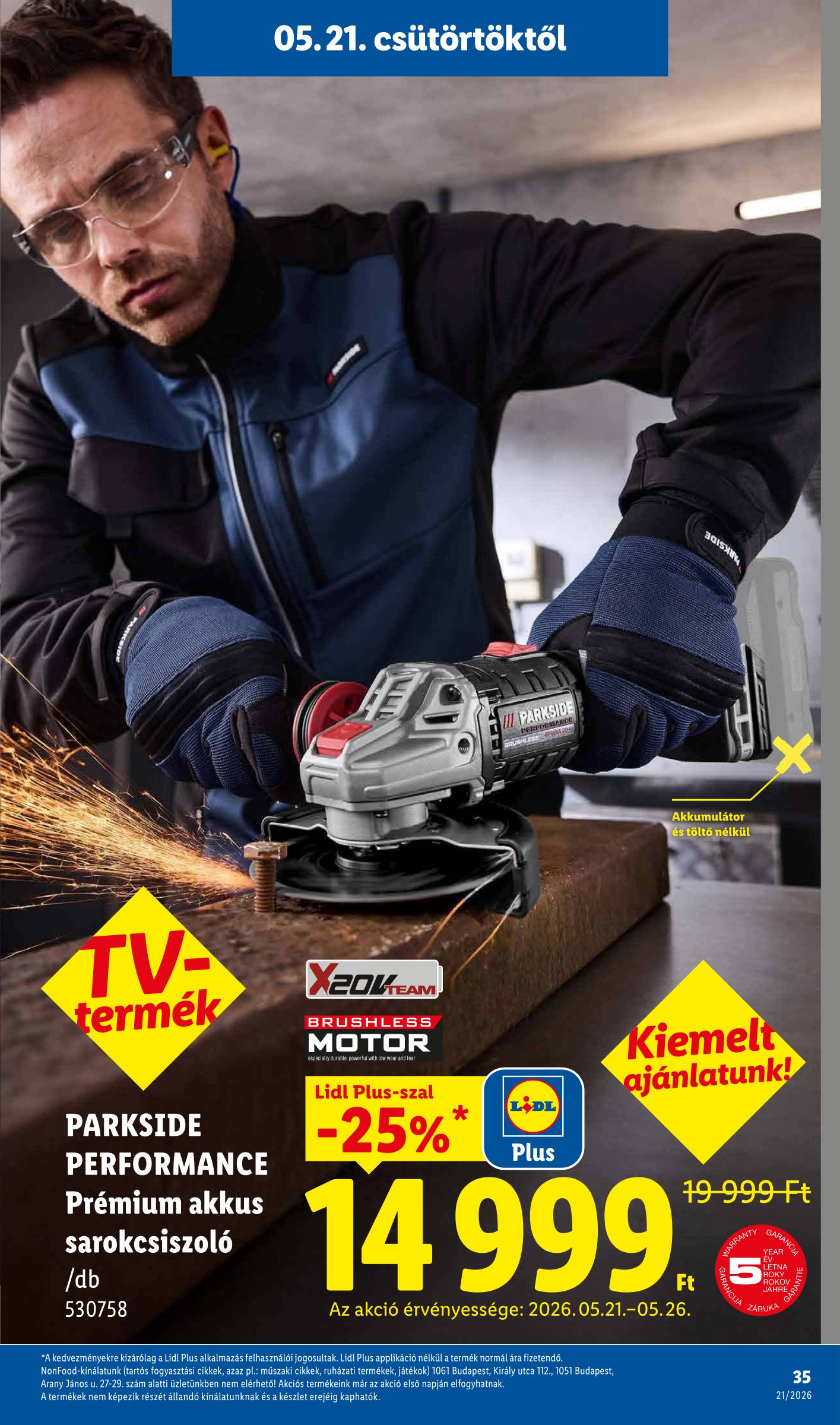 lidl - Lidl hirdetmény a következő hétre csütörtöktől 2026.05.21.-tól szerdától 2026.05.27.-ig - page: 35