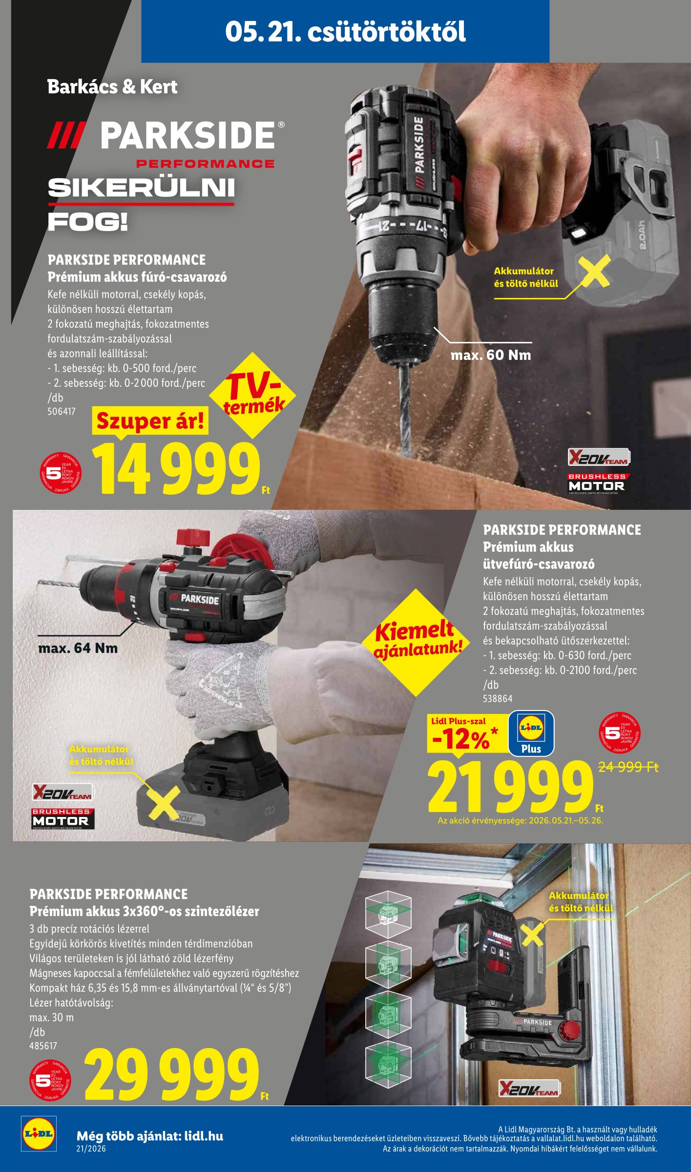 lidl - Lidl hirdetmény a következő hétre csütörtöktől 2026.05.21.-tól szerdától 2026.05.27.-ig - page: 36
