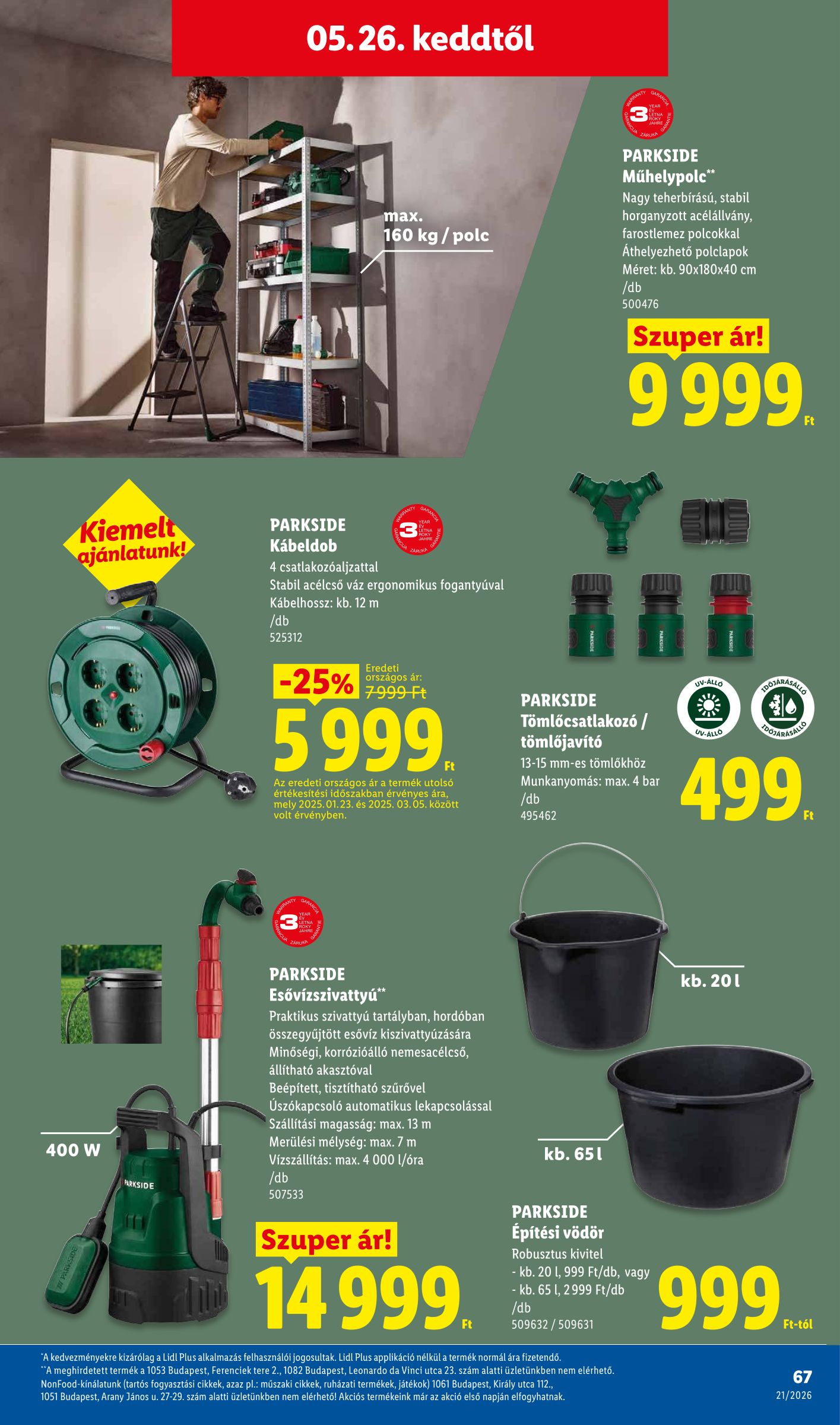 lidl - Lidl hirdetmény a következő hétre csütörtöktől 2026.05.21.-tól szerdától 2026.05.27.-ig - page: 67