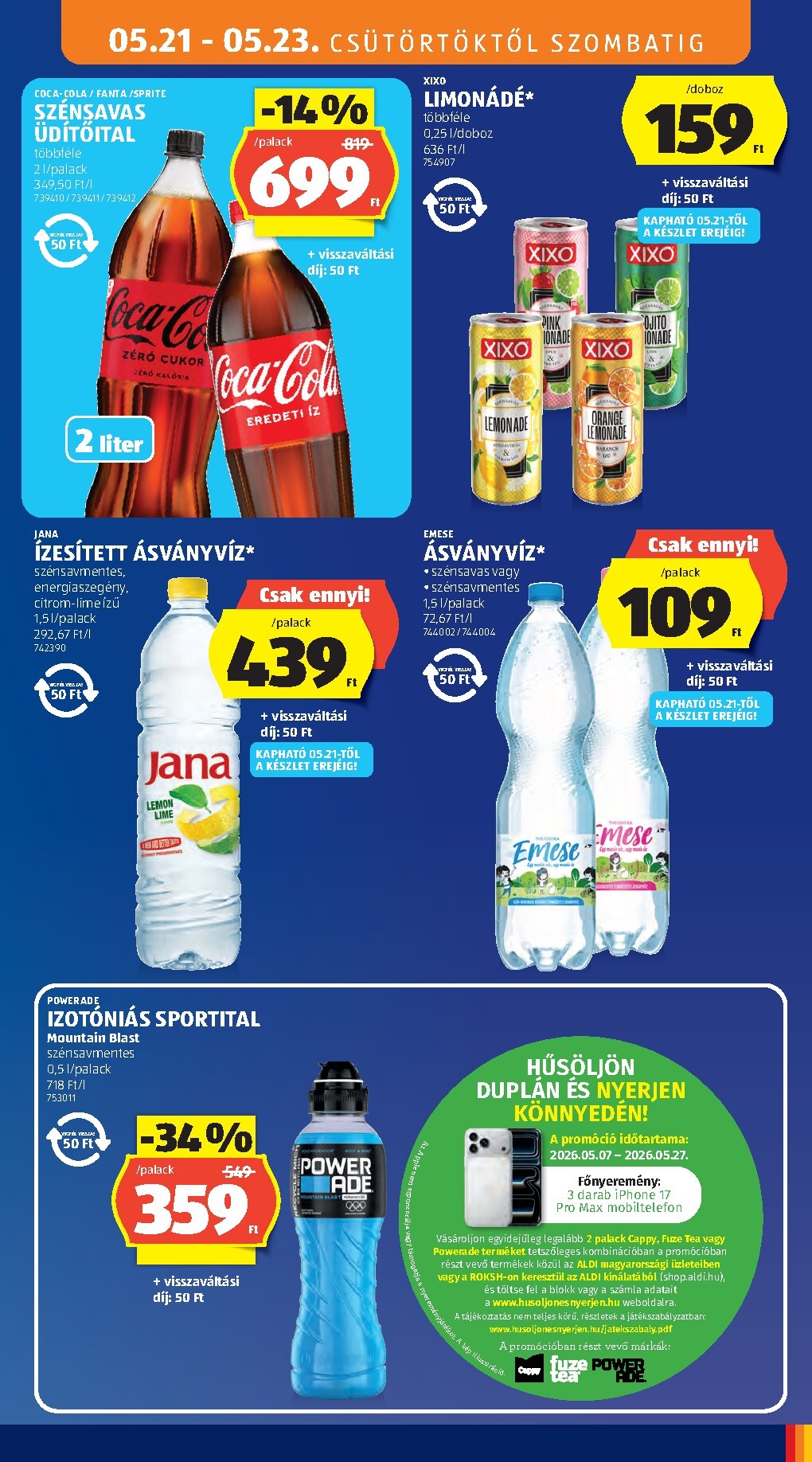 aldi - A jövőbeli Aldi akciós újság csütörtöktől 2026.05.21.-tól szerdától 2026.05.27.-ig érvényes. - page: 17