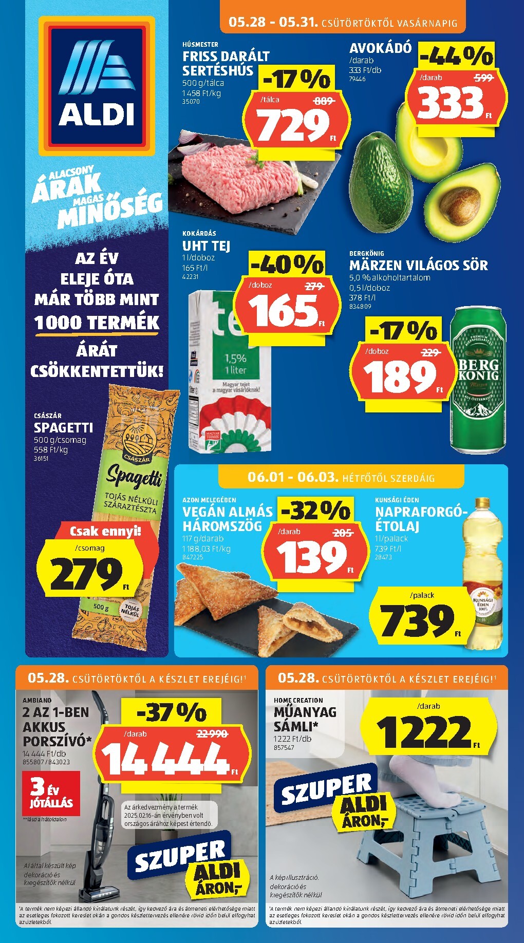 aldi - Aldi hirdetmény a következő hétre csütörtöktől 2026.05.28.-tól szerdától 2026.06.03.-ig