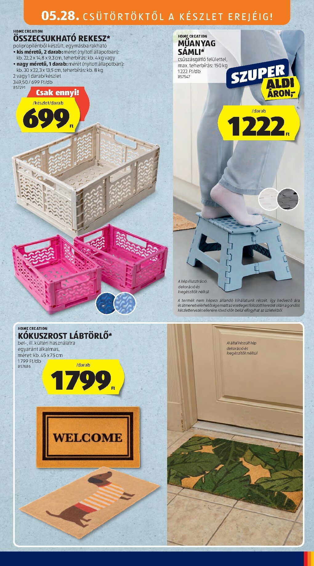 aldi - Aktuális Aldi - Középső sor termékei szórólap érvényes csütörtöktől 2026.05.28.-től szerdától 2026.06.03.-ig - page: 5