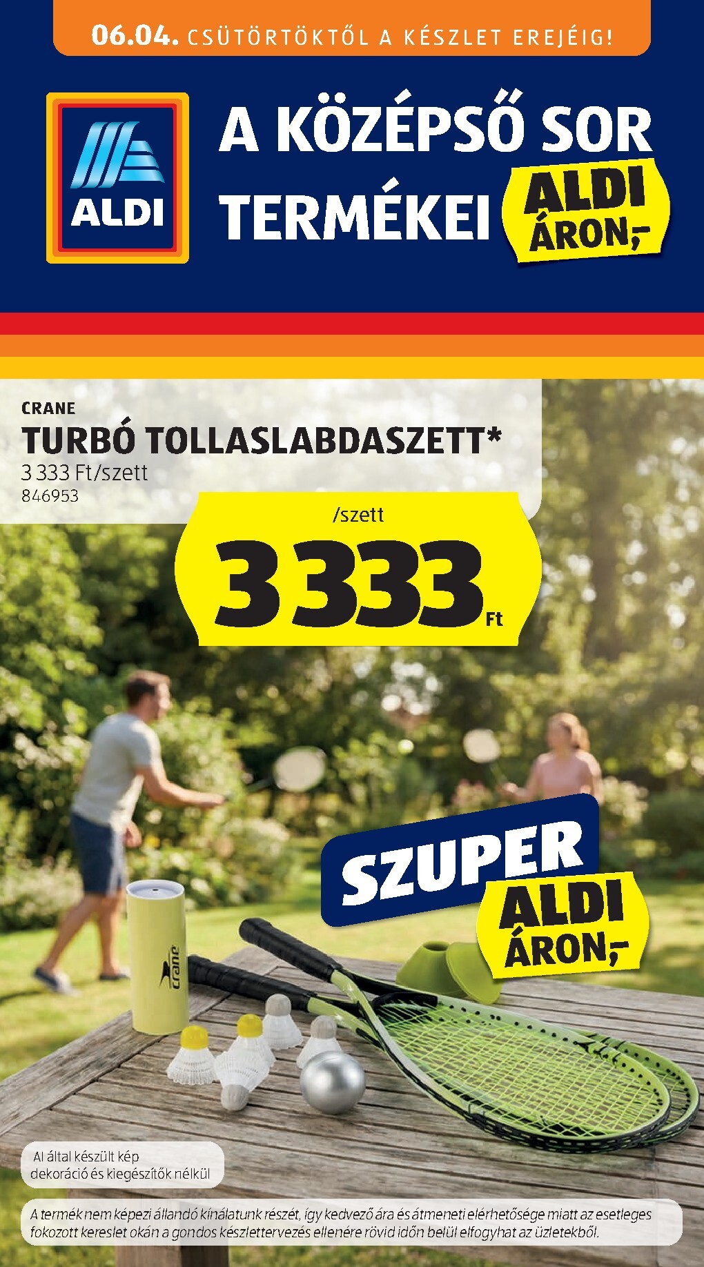 aldi - Aldi - Középső sor termékei hirdetmény a következő hétre csütörtöktől 2026.06.04.-tól szerdától 2026.06.10.-ig
