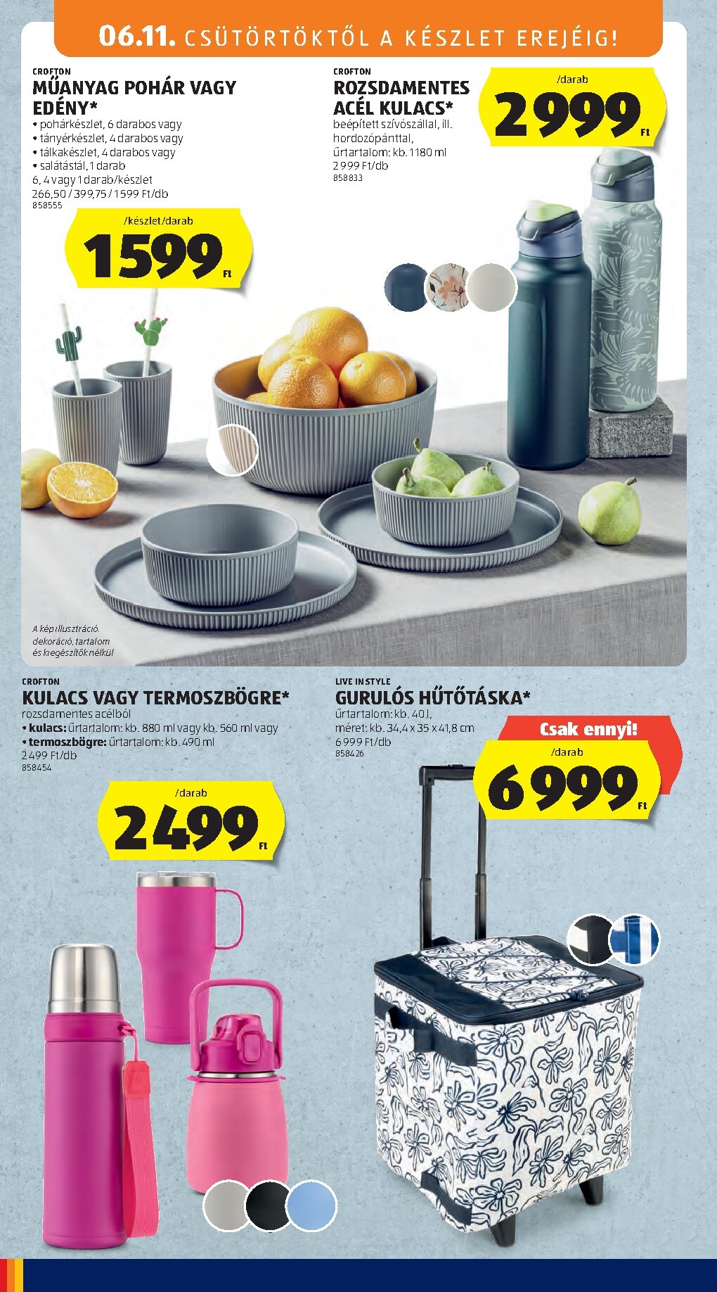 aldi - Aldi - Középső sor termékei hirdetmény a következő hétre csütörtöktől 2026.06.11.-tól szerdától 2026.06.17.-ig - page: 10