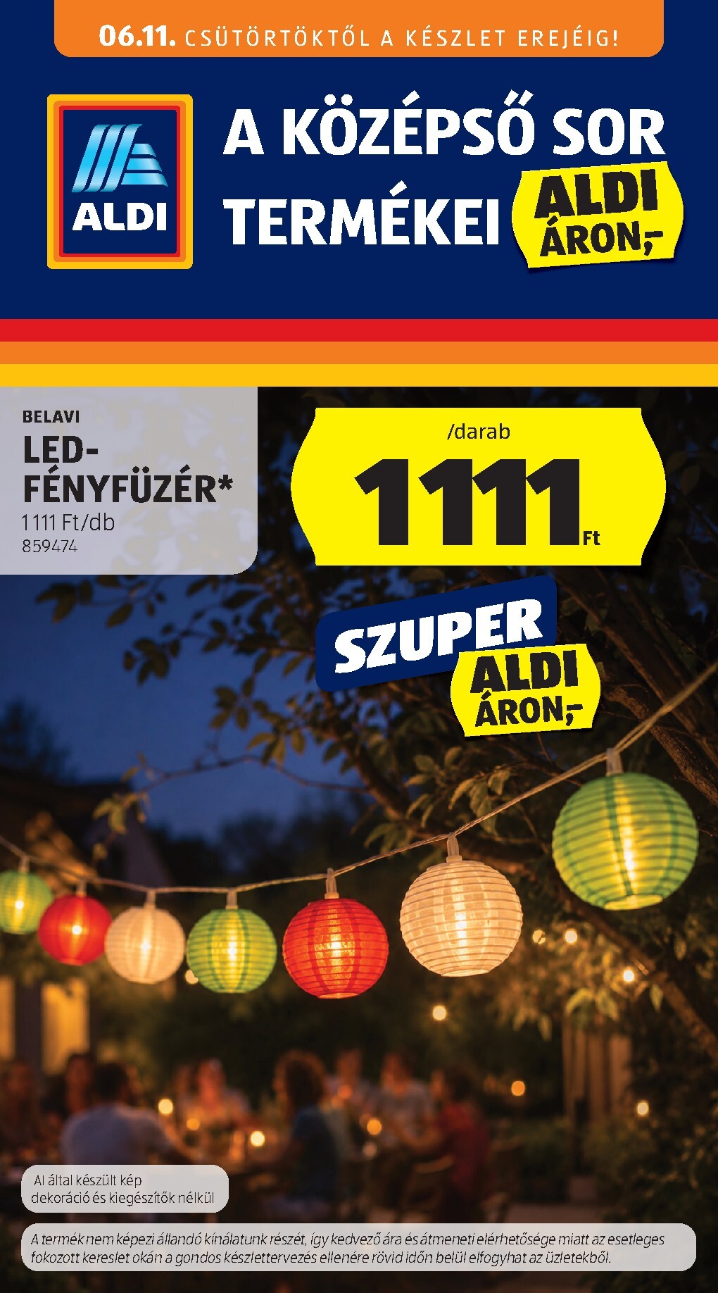 aldi - Aldi - Középső sor termékei hirdetmény a következő hétre csütörtöktől 2026.06.11.-tól szerdától 2026.06.17.-ig