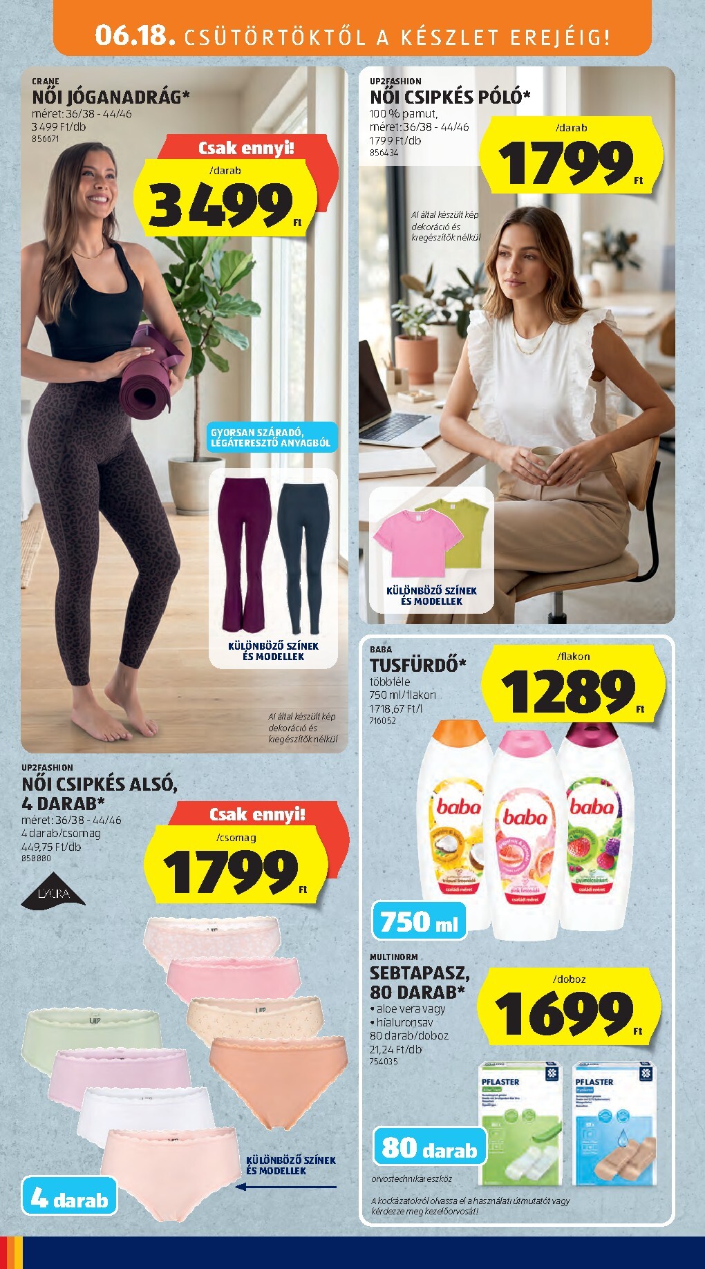 aldi - Aldi - Középső sor termékei hirdetmény a következő hétre csütörtöktől 2026.06.18.-tól keddtől 2026.06.30.-ig - page: 6
