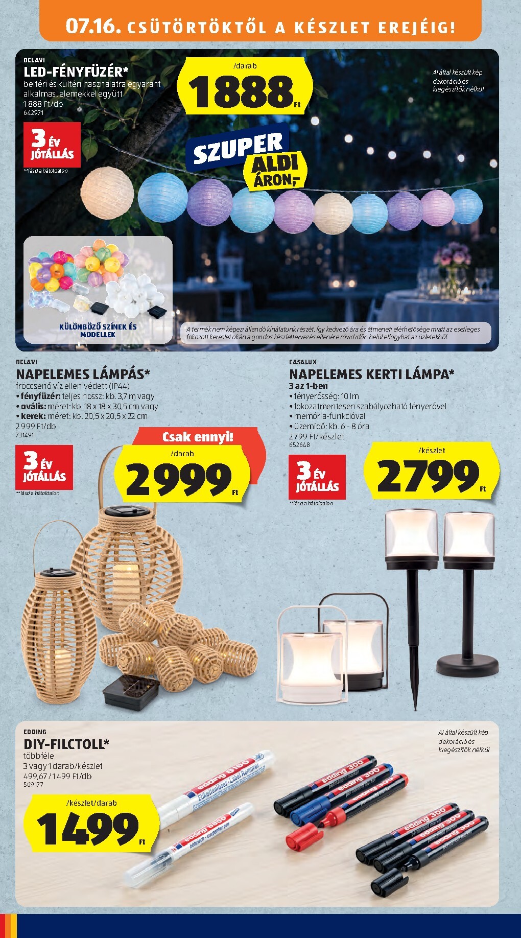 aldi - ALDI - Középső sor termékei hirdetmény a következő hétre csütörtöktől 2026.07.16.-tól szerdától 2026.07.22.-ig - page: 8
