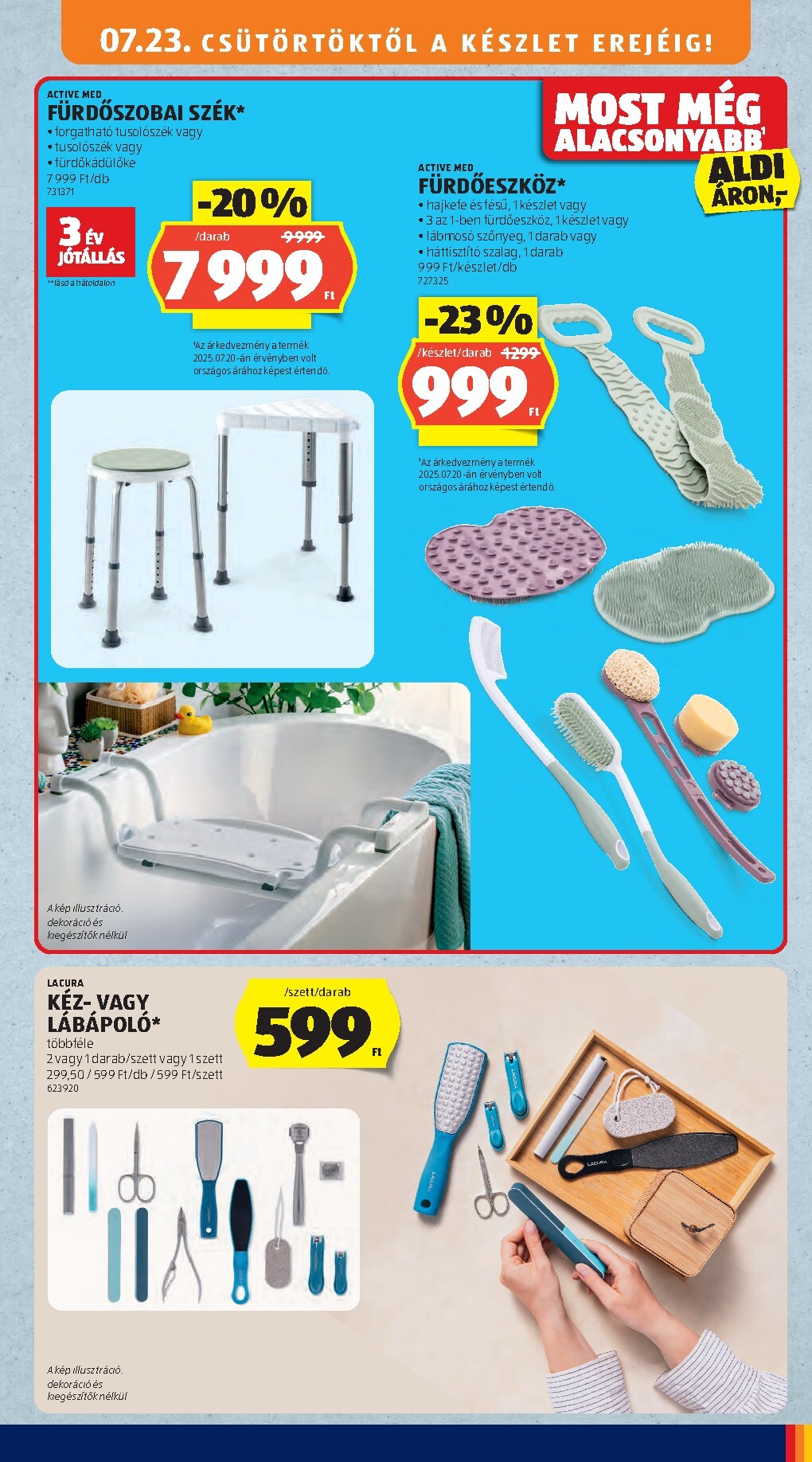 aldi - Aldi - Középső sor termékei hirdetmény a következő hétre csütörtöktől 2026.07.23.-tól szerdától 2026.07.29.-ig - page: 9