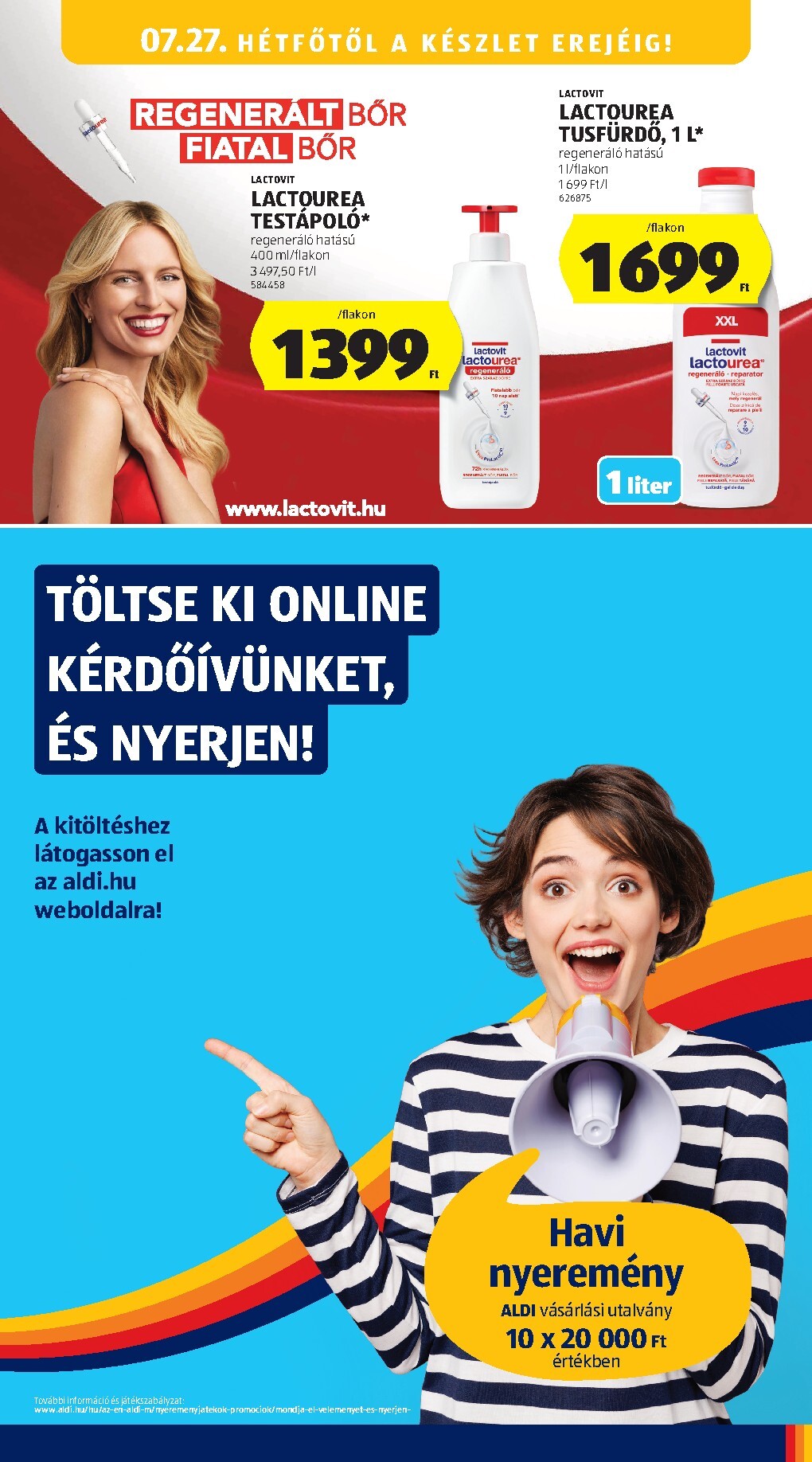 aldi - Aldi - Középső sor termékei hirdetmény a következő hétre csütörtöktől 2026.07.23.-tól szerdától 2026.07.29.-ig - page: 19