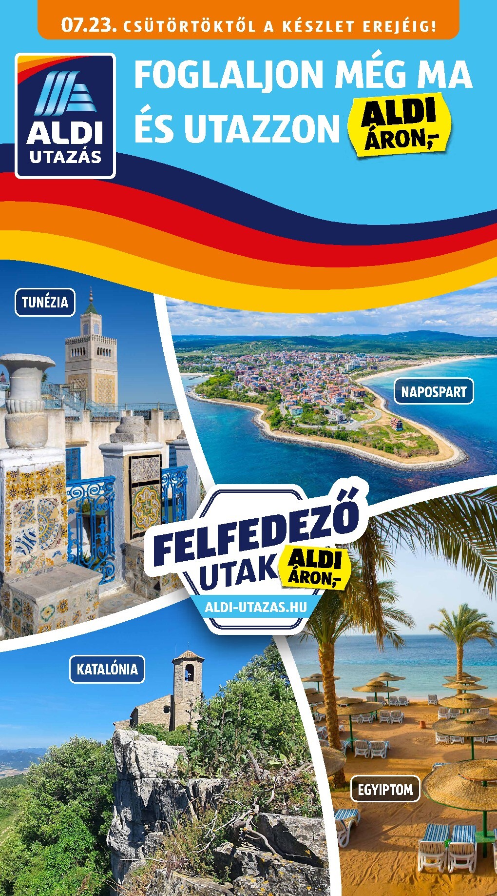 aldi - Aldi - Utazás katalógus hirdetmény a következő hétre csütörtöktől 2026.07.23.-tól szerdától 2026.07.29.-ig - page: 1