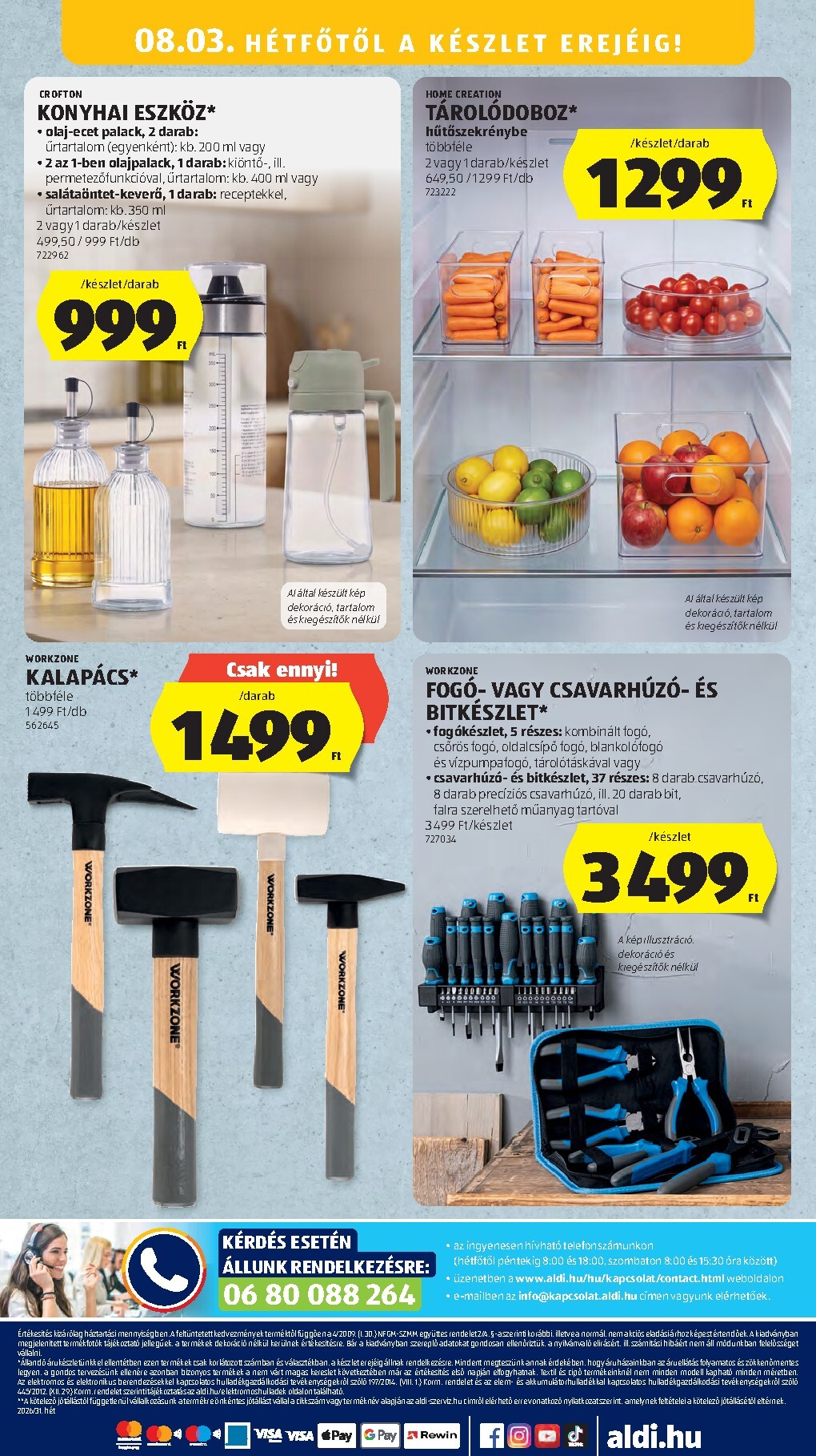 aldi - Aldi - Középső sor termékei hirdetmény a következő hétre csütörtöktől 2026.07.30.-tól szerdától 2026.08.05.-ig - page: 16