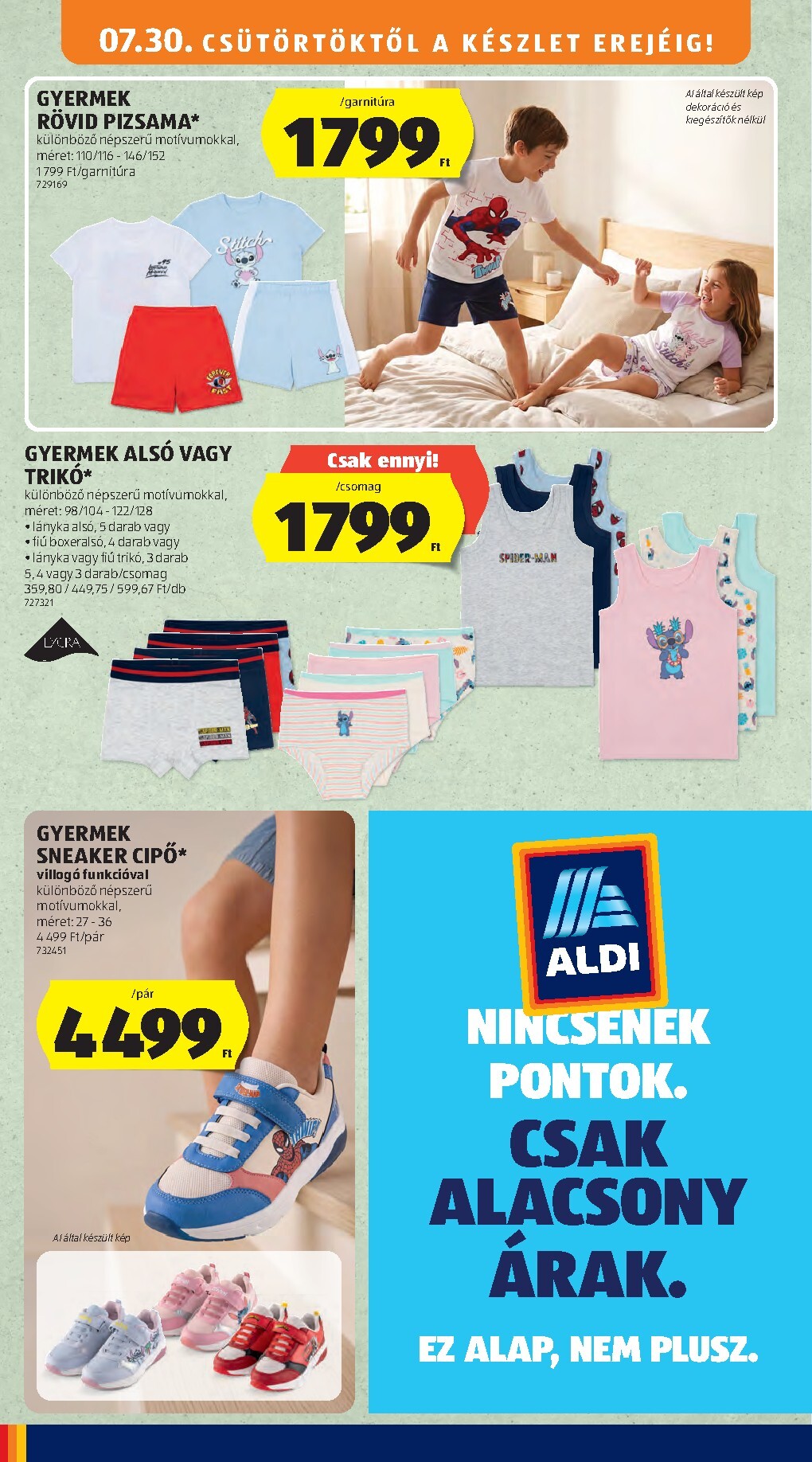 aldi - Aldi - Középső sor termékei hirdetmény a következő hétre csütörtöktől 2026.07.30.-tól szerdától 2026.08.05.-ig - page: 6