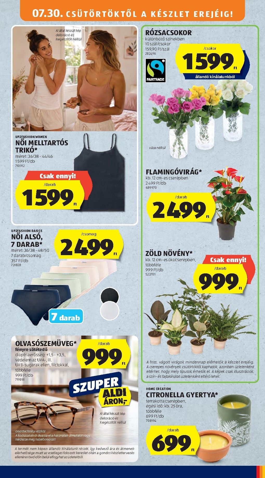 aldi - Aldi - Középső sor termékei hirdetmény a következő hétre csütörtöktől 2026.07.30.-tól szerdától 2026.08.05.-ig - page: 3