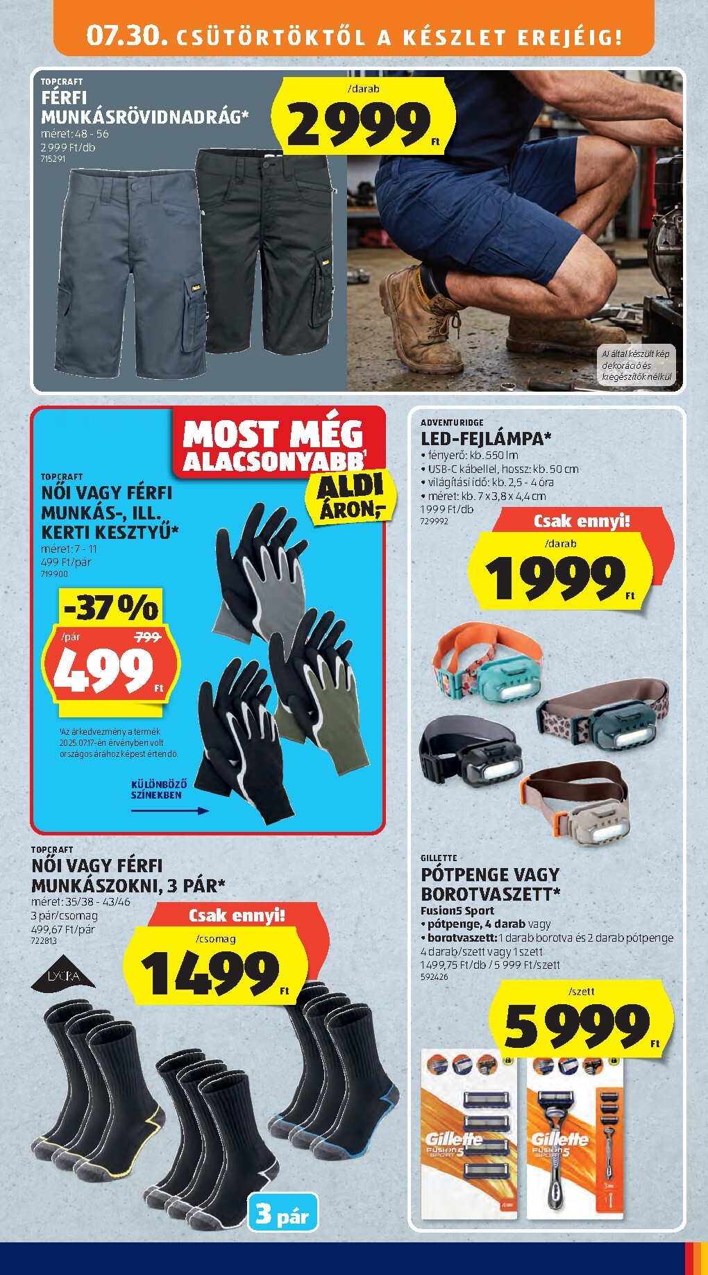 aldi - Aldi - Középső sor termékei hirdetmény a következő hétre csütörtöktől 2026.07.30.-tól szerdától 2026.08.05.-ig - page: 5