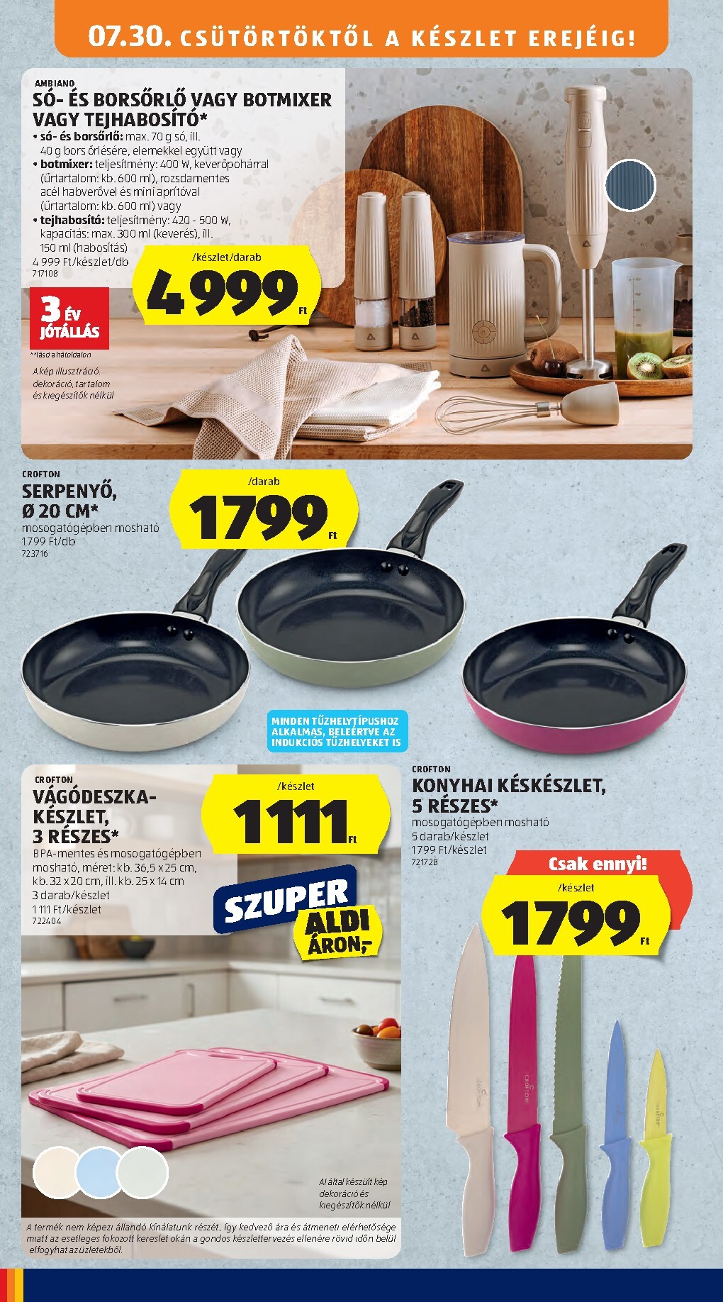 aldi - Aldi - Középső sor termékei hirdetmény a következő hétre csütörtöktől 2026.07.30.-tól szerdától 2026.08.05.-ig - page: 8