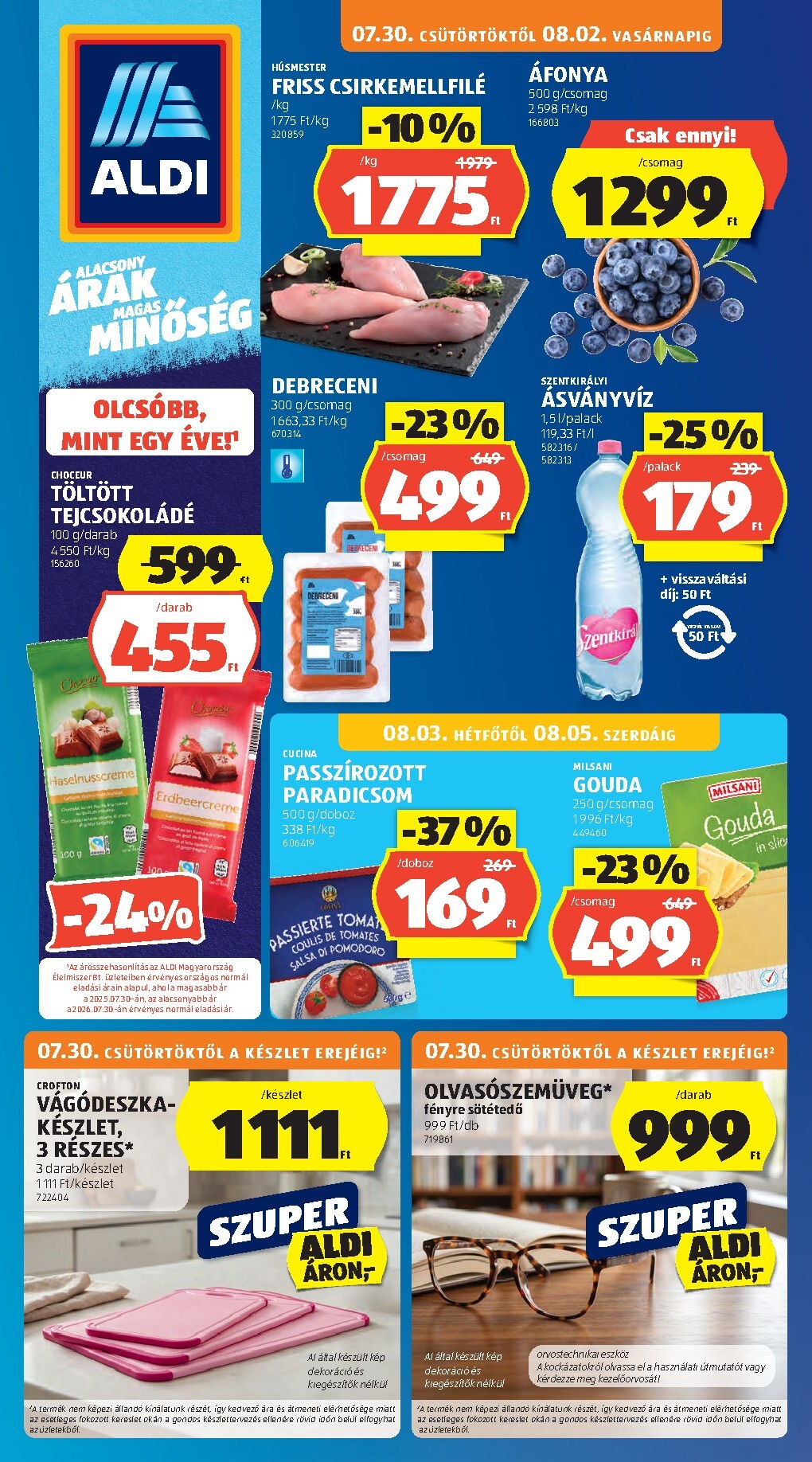 aldi - Aldi hirdetmény a következő hétre csütörtöktől 2026.07.30.-tól szerdától 2026.08.05.-ig