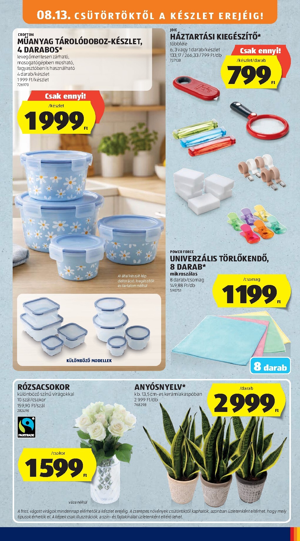 aldi - Aldi - Középső sor termékei hirdetmény a következő hétre csütörtöktől 2026.08.13.-tól szerdától 2026.08.19.-ig - page: 5