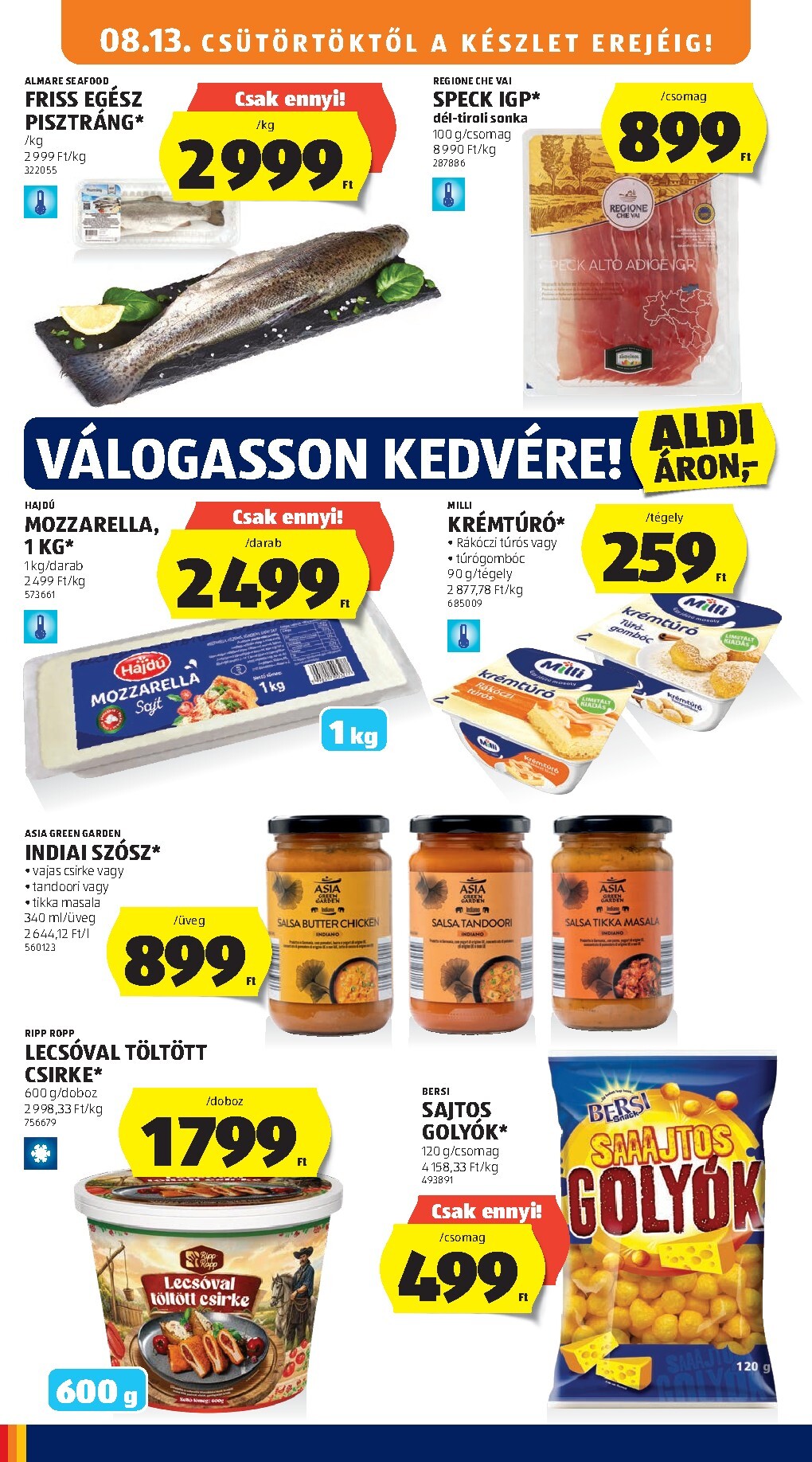 aldi - Aldi hirdetmény a következő hétre csütörtöktől 2026.08.13.-tól szerdától 2026.08.19.-ig - page: 14