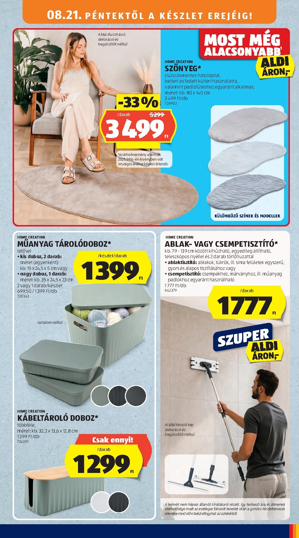 aldi - Aldi - Középső sor termékei hirdetmény a következő hétre péntektől 2026.08.21.-tól szerdától 2026.08.26.-ig - page: 7