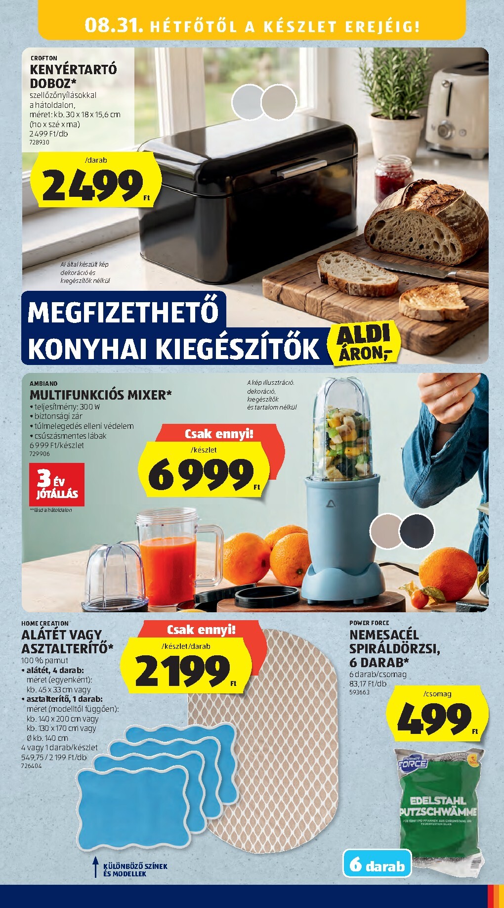 aldi - Aldi hirdetmény a következő hétre csütörtöktől 2026.08.27.-tól szerdától 2026.09.02.-ig - page: 45