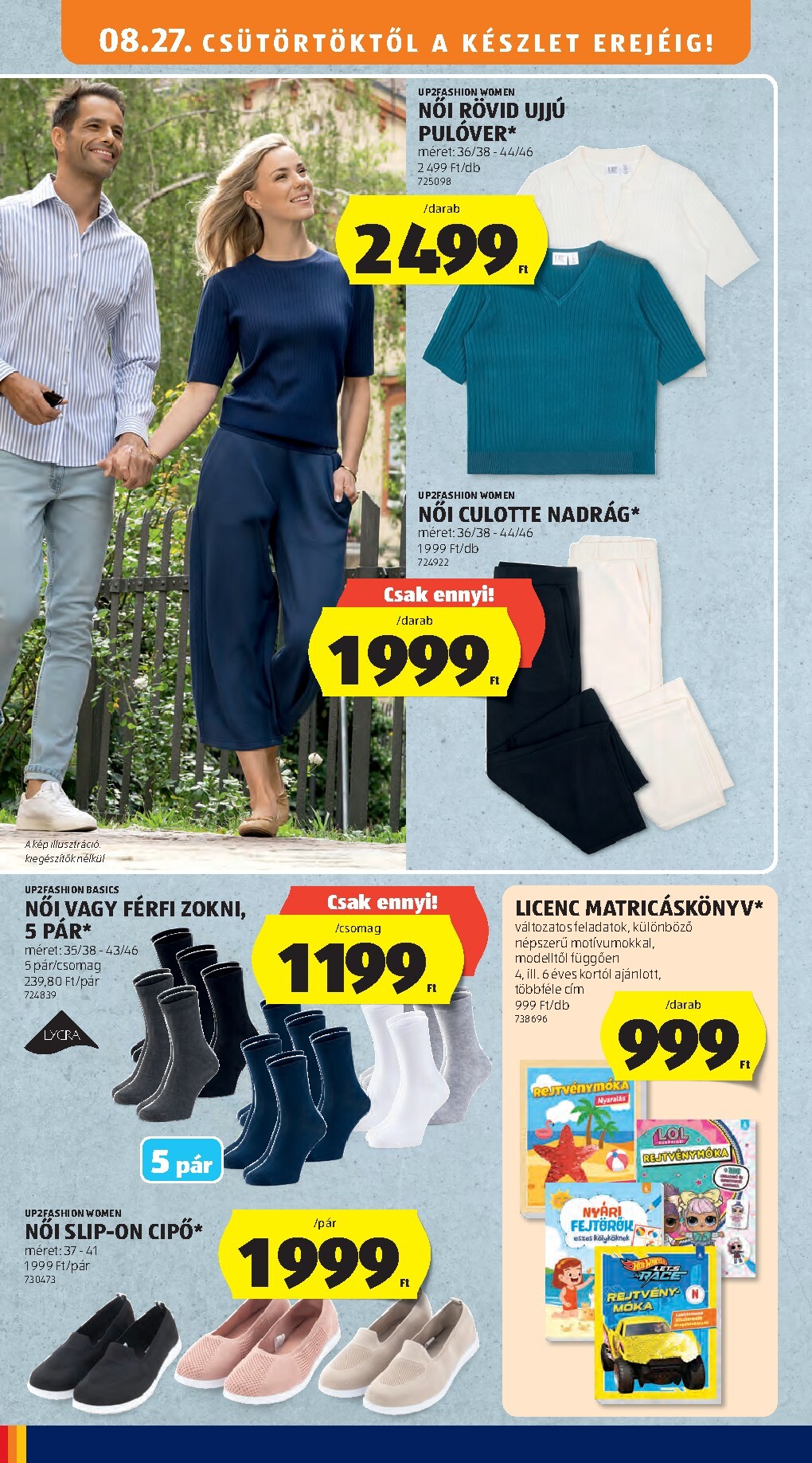 aldi - Aldi - Középső sor termékei hirdetmény a következő hétre csütörtöktől 2026.08.27.-tól szerdától 2026.09.02.-ig - page: 2