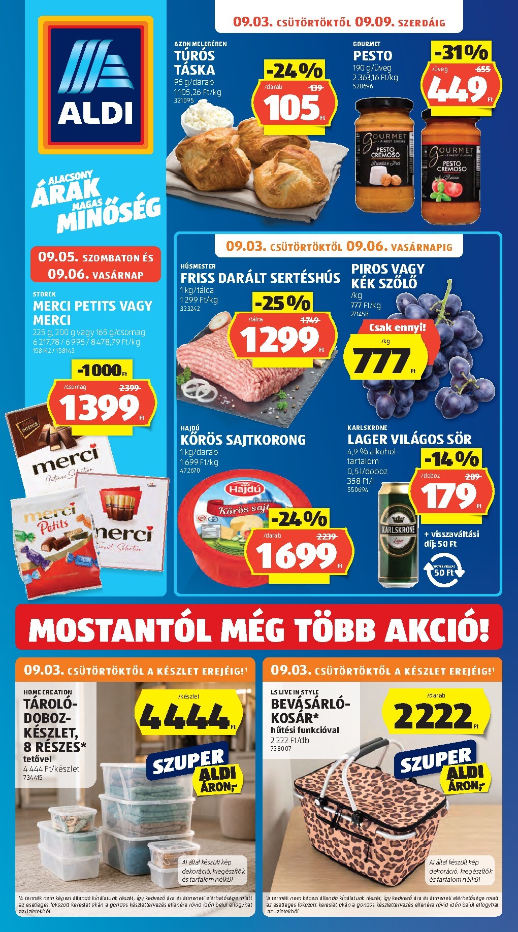 aldi - Aldi hirdetmény a következő hétre csütörtöktől 2026.09.03.-tól szerdától 2026.09.09.-ig