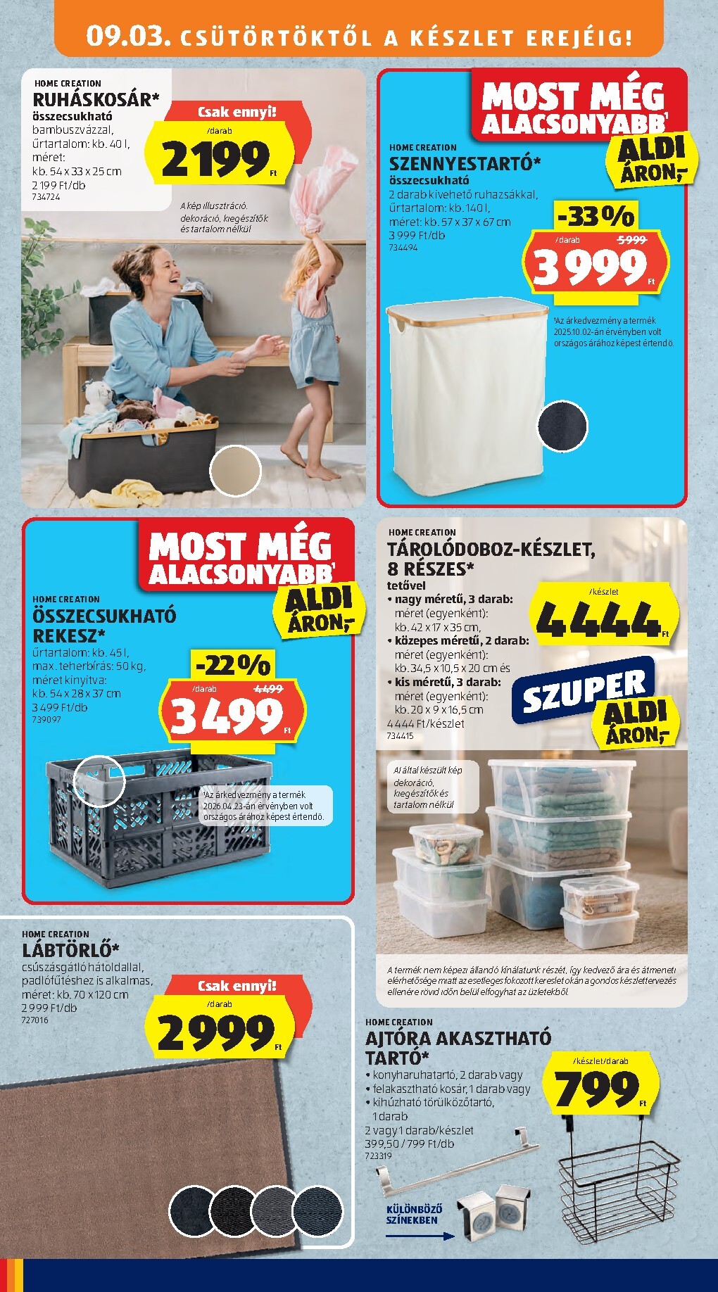 aldi - Aldi - Középső sor termékei hirdetmény a következő hétre csütörtöktől 2026.09.03.-tól szerdától 2026.09.09.-ig - page: 2