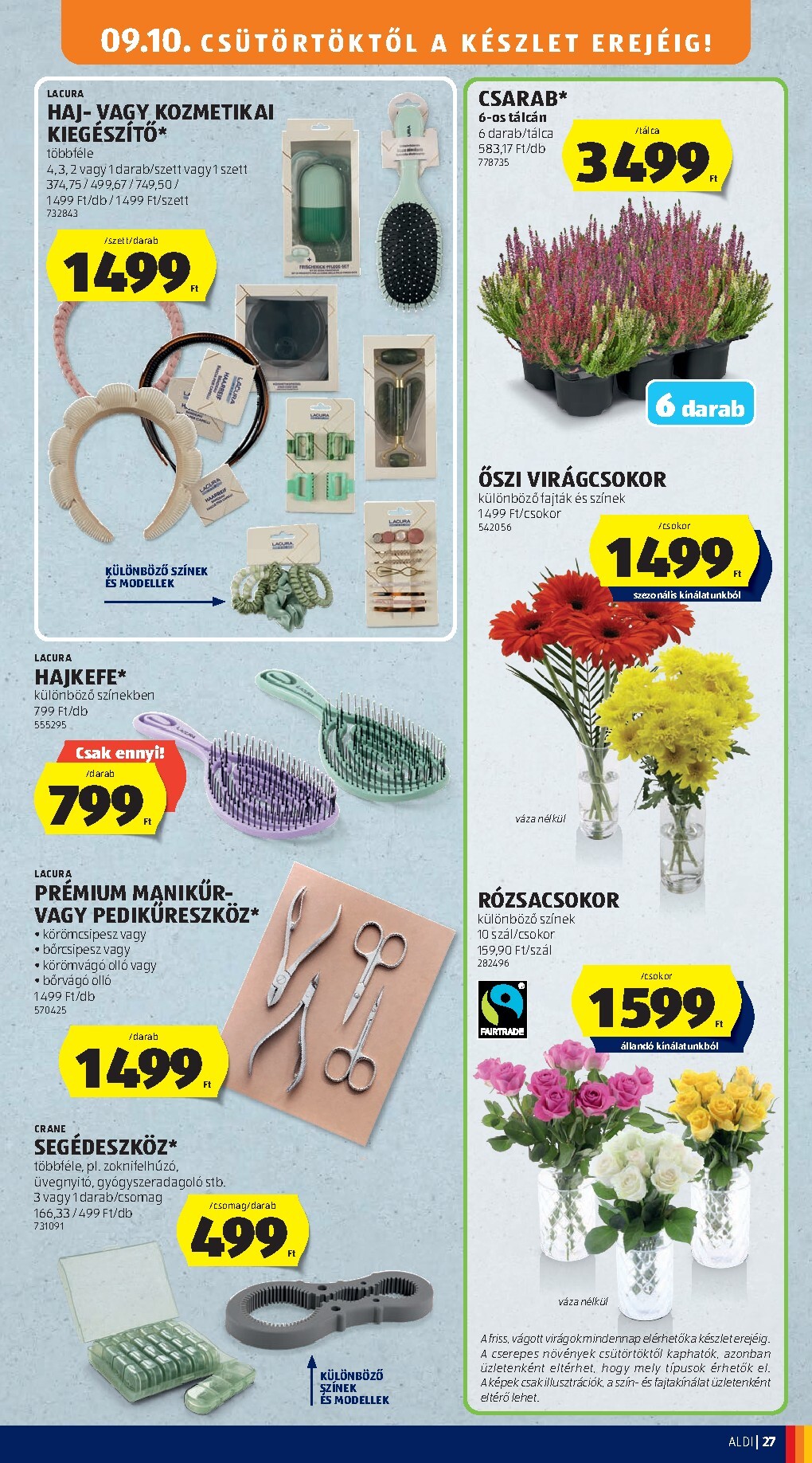 aldi - Aktuális Aldi - Középső sor termékei szórólap érvényes csütörtöktől 2026.09.10.-től szerdától 2026.09.16.-ig - page: 7