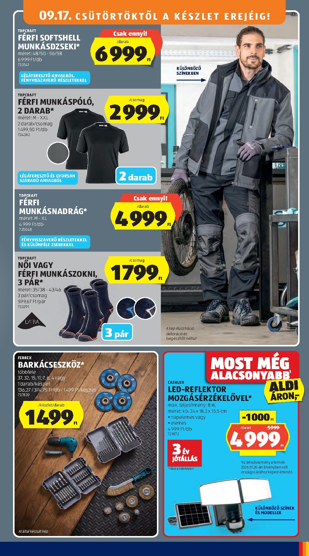 aldi - Aktuális Aldi - Középső sor termékei szórólap érvényes csütörtöktől 2026.09.17.-től szerdától 2026.09.23.-ig - page: 3