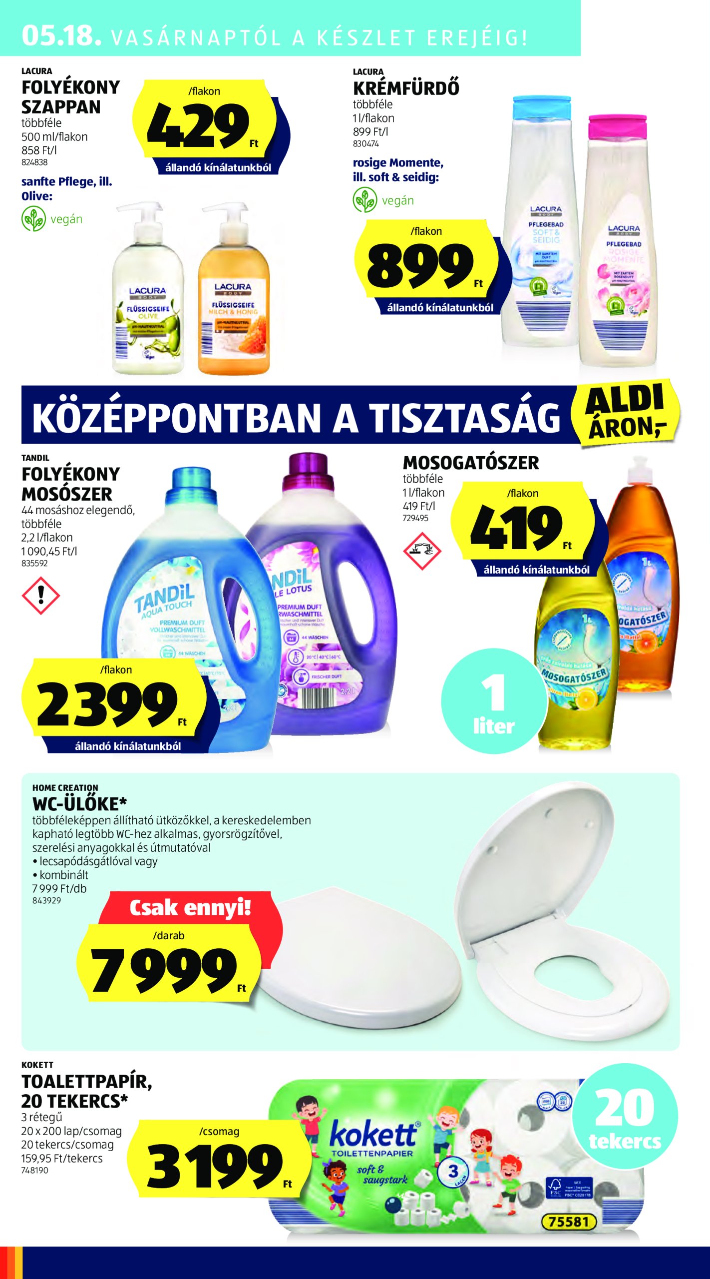 aldi - Aldi - Középső sor termékei akciós újság, érvényes 05.15. - 05.21. - page: 12