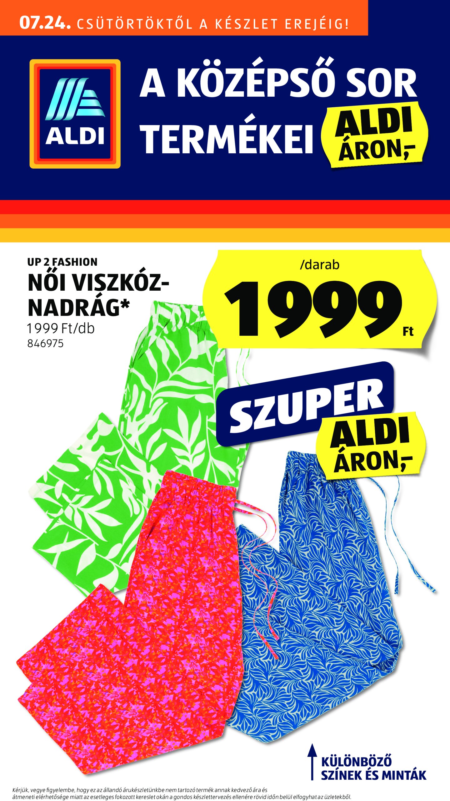 aldi - Aldi - Középső sor termékei akciós újság, érvényes 07.24. - 07.30.