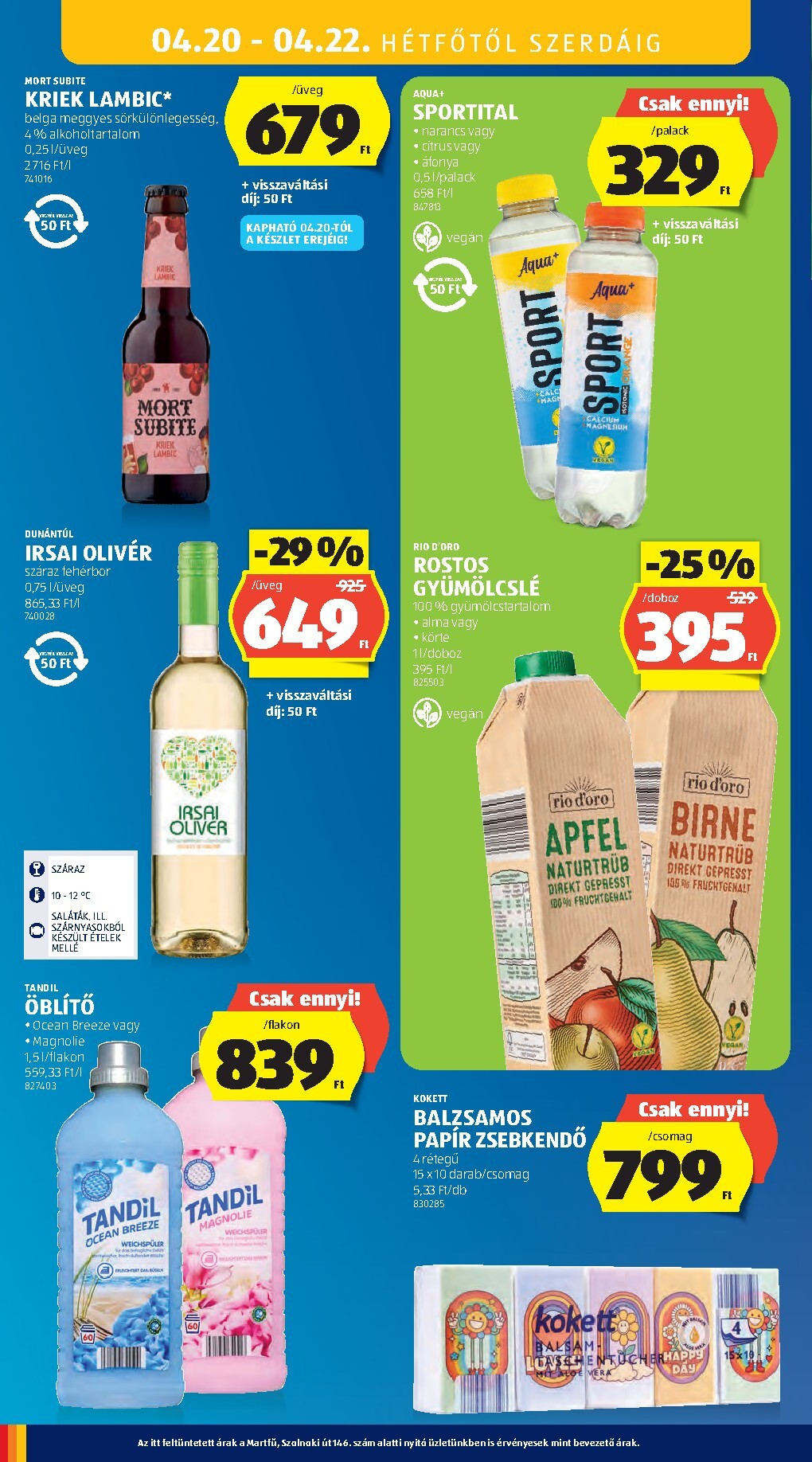 aldi - Aldi hirdetmény a következő hétre csütörtöktől 2026.04.16.-tól szerdától 2026.04.22.-ig - page: 42