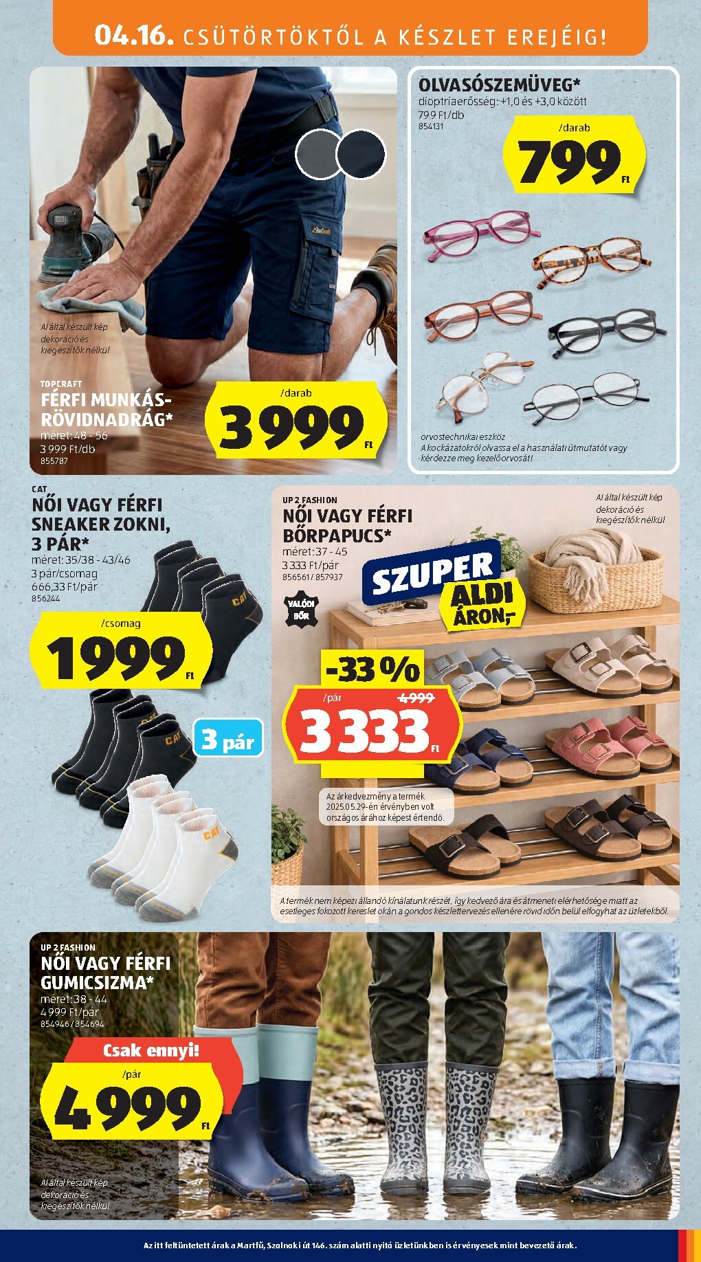 aldi - Aldi - Középső sor termékei hirdetmény a következő hétre csütörtöktől 2026.04.16.-tól szerdától 2026.04.22.-ig - page: 11