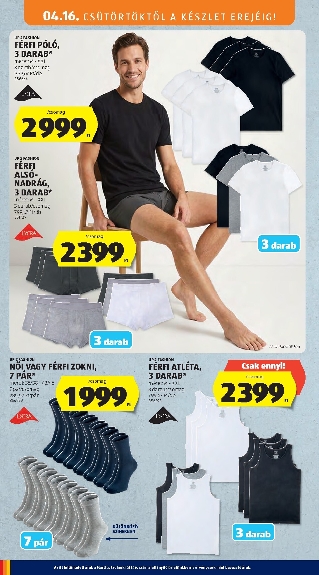 aldi - Aldi - Középső sor termékei hirdetmény a következő hétre csütörtöktől 2026.04.16.-tól szerdától 2026.04.22.-ig - page: 10