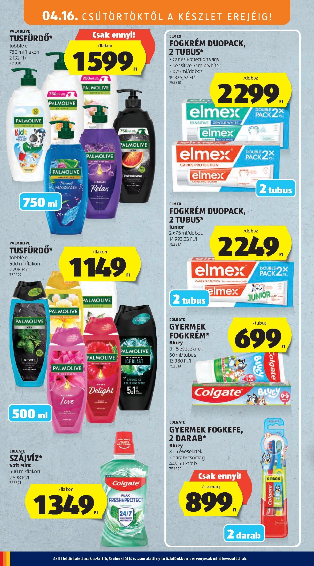 aldi - Aldi - Középső sor termékei hirdetmény a következő hétre csütörtöktől 2026.04.16.-tól szerdától 2026.04.22.-ig - page: 12