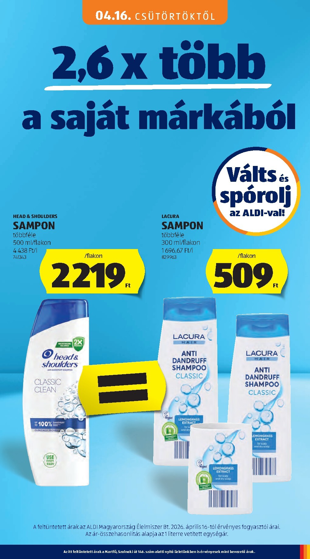 aldi - Aldi - Középső sor termékei hirdetmény a következő hétre csütörtöktől 2026.04.16.-tól szerdától 2026.04.22.-ig - page: 13