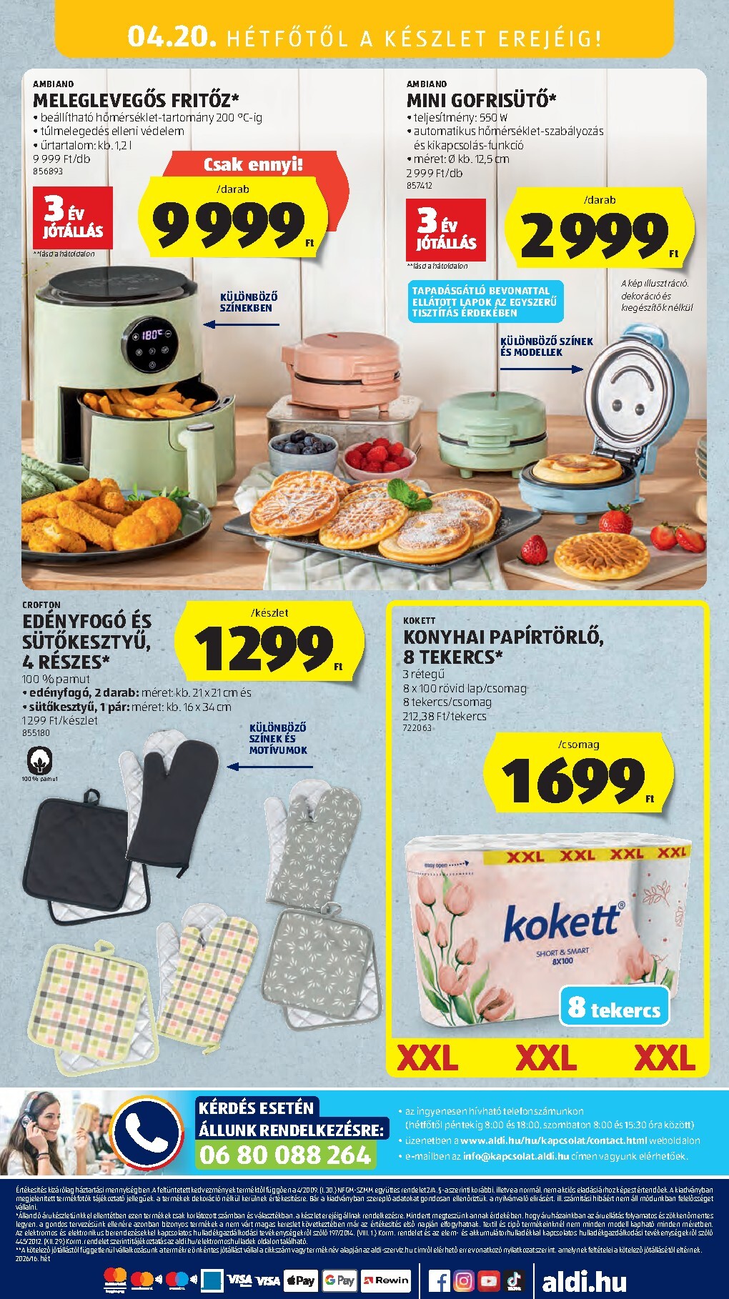 aldi - Aldi - Középső sor termékei hirdetmény a következő hétre csütörtöktől 2026.04.16.-tól szerdától 2026.04.22.-ig - page: 20
