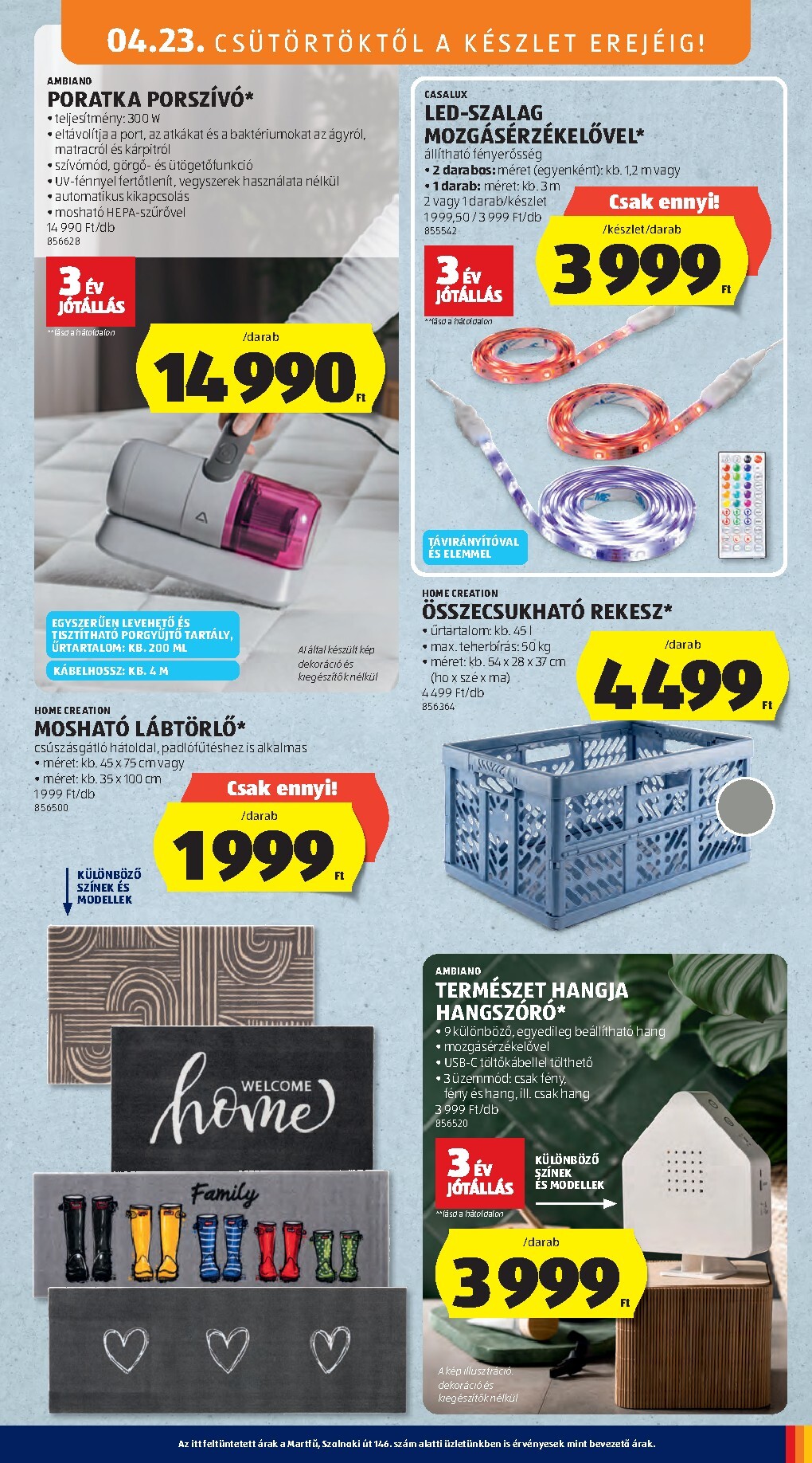 aldi - Aldi - Középső sor termékei hirdetmény a következő hétre csütörtöktől 2026.04.23.-tól szerdától 2026.04.29.-ig - page: 11