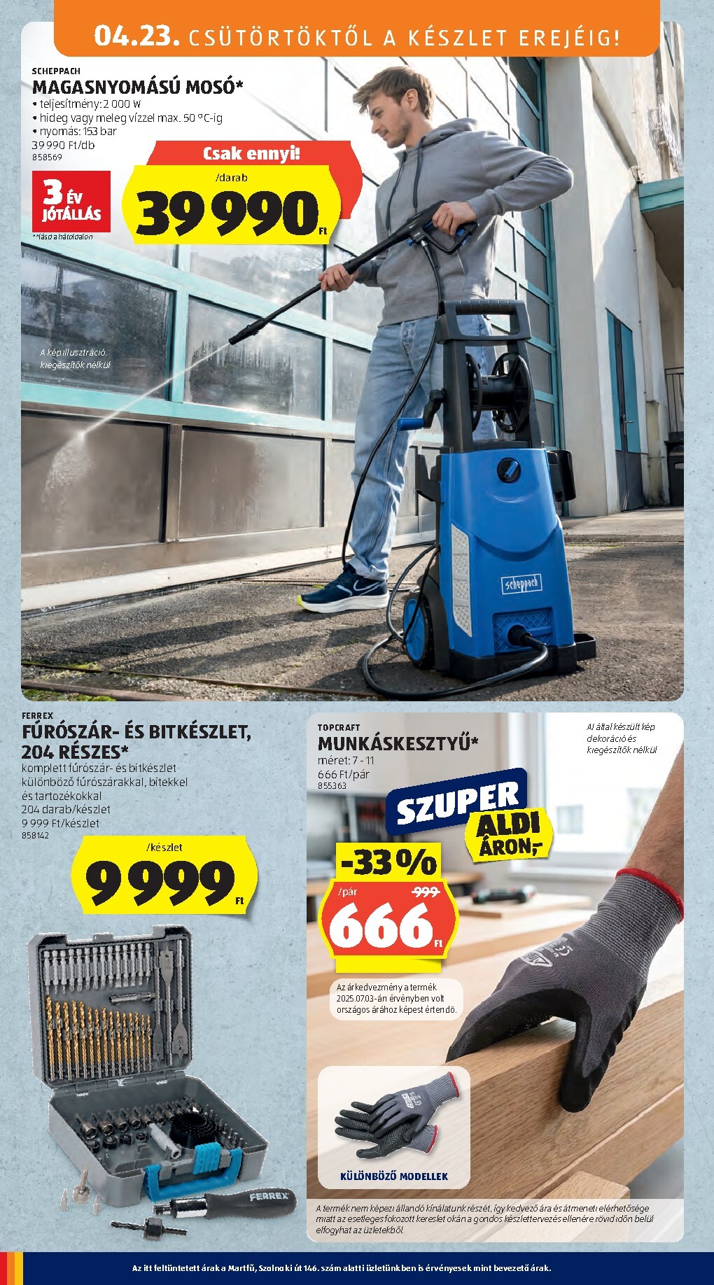 aldi - Aldi - Középső sor termékei hirdetmény a következő hétre csütörtöktől 2026.04.23.-tól szerdától 2026.04.29.-ig - page: 2