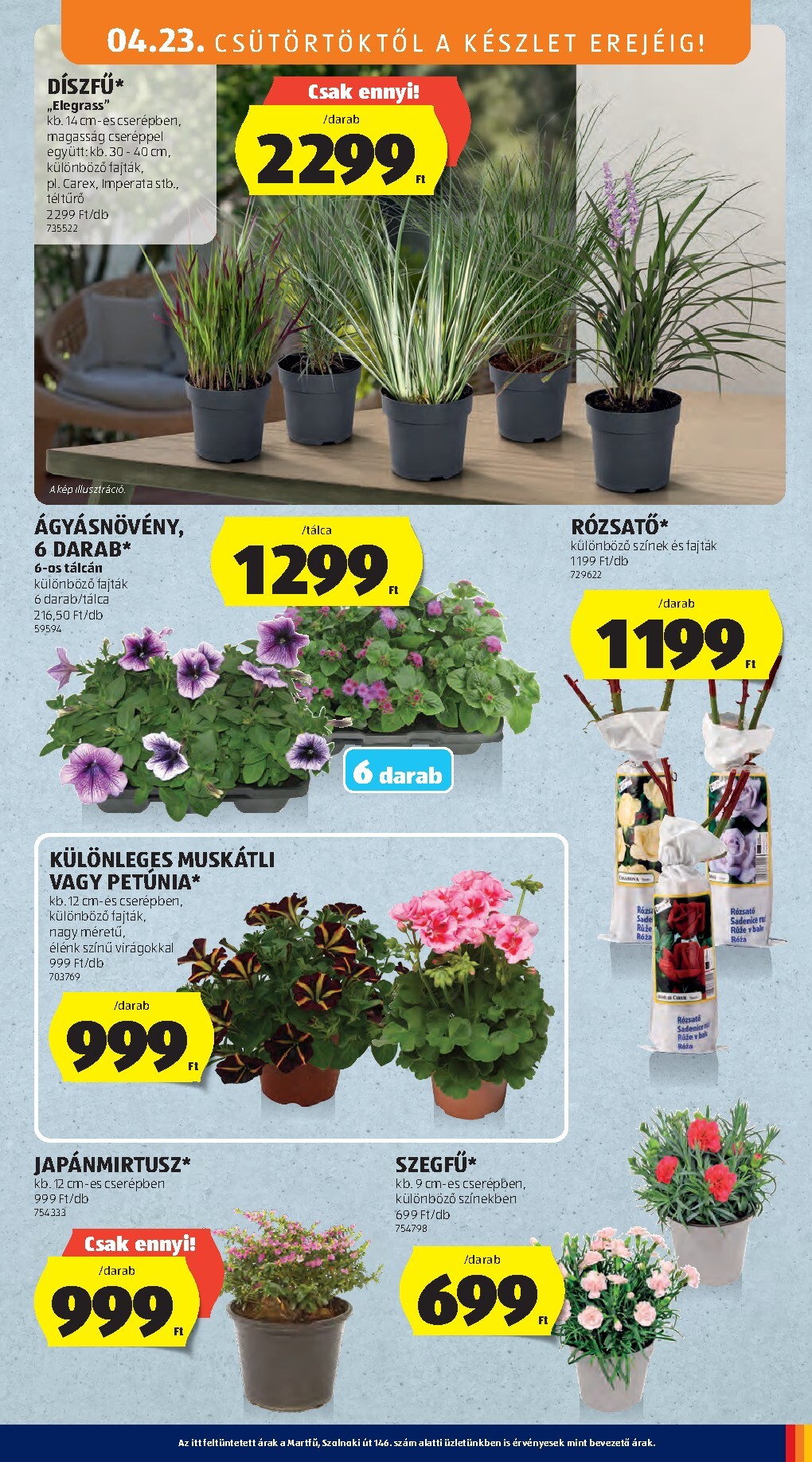 aldi - Aldi - Középső sor termékei hirdetmény a következő hétre csütörtöktől 2026.04.23.-tól szerdától 2026.04.29.-ig - page: 3