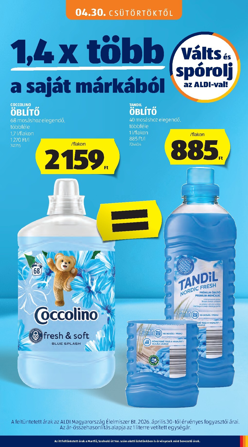 aldi - Aldi hirdetmény a következő hétre csütörtöktől 2026.04.30.-tól szerdától 2026.05.06.-ig - page: 17