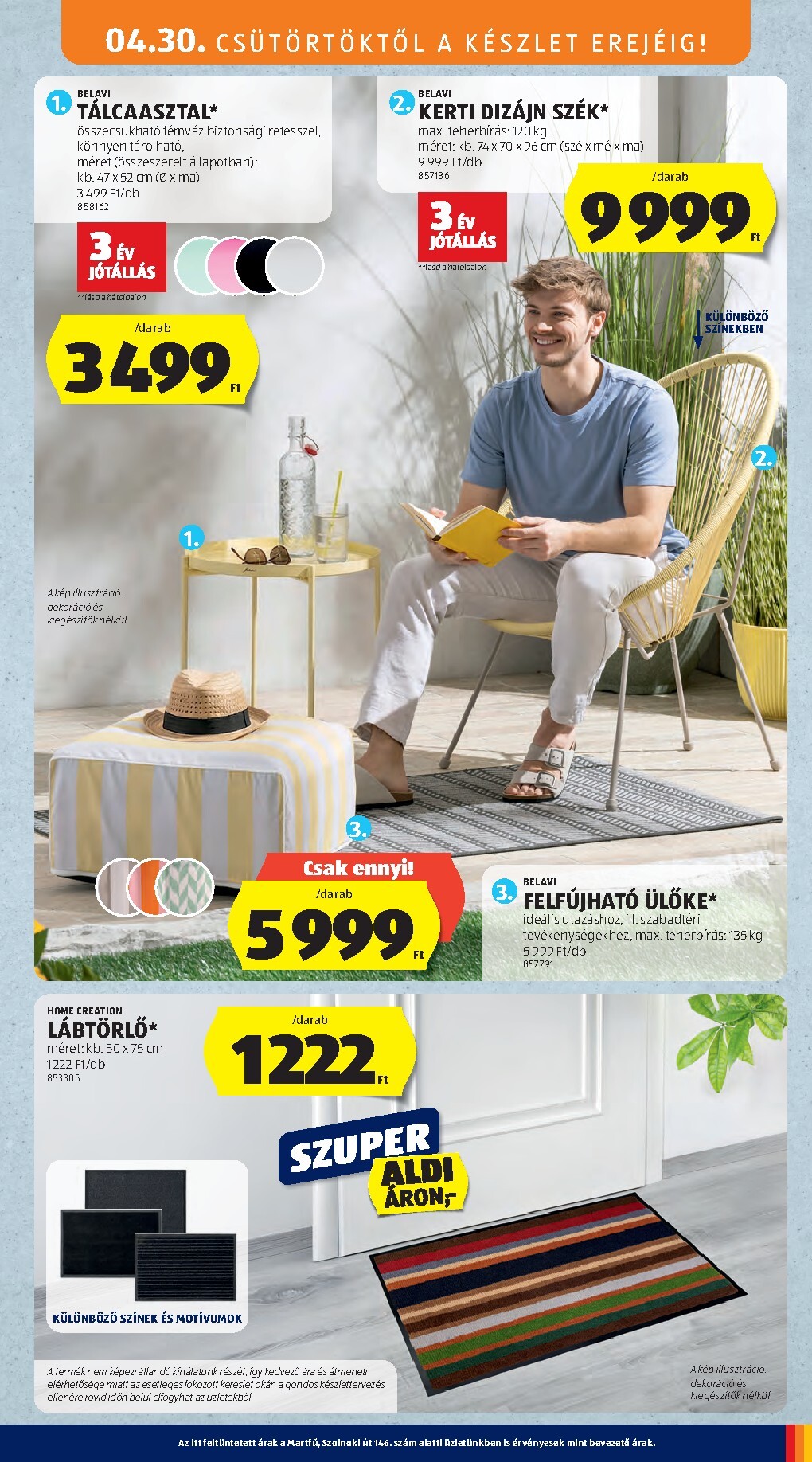 aldi - Aldi - Középső sor termékei hirdetmény a következő hétre csütörtöktől 2026.04.30.-tól szerdától 2026.05.06.-ig - page: 3