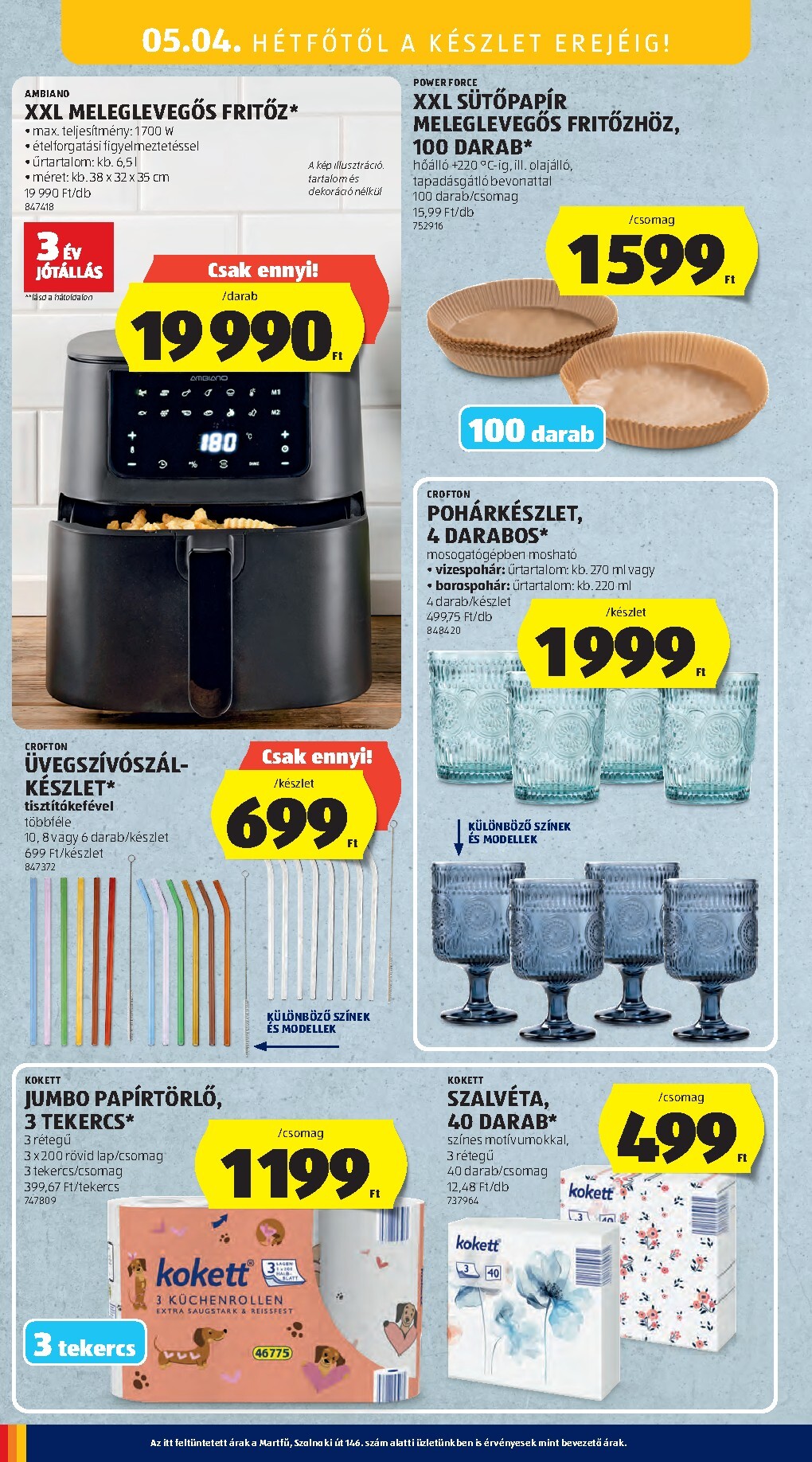 aldi - Aldi - Középső sor termékei hirdetmény a következő hétre csütörtöktől 2026.04.30.-tól szerdától 2026.05.06.-ig - page: 16